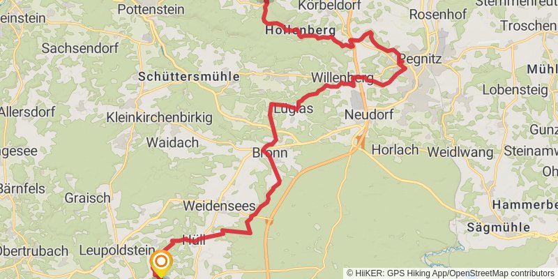 Fränkischer Gebirgsweg stage 20 Map