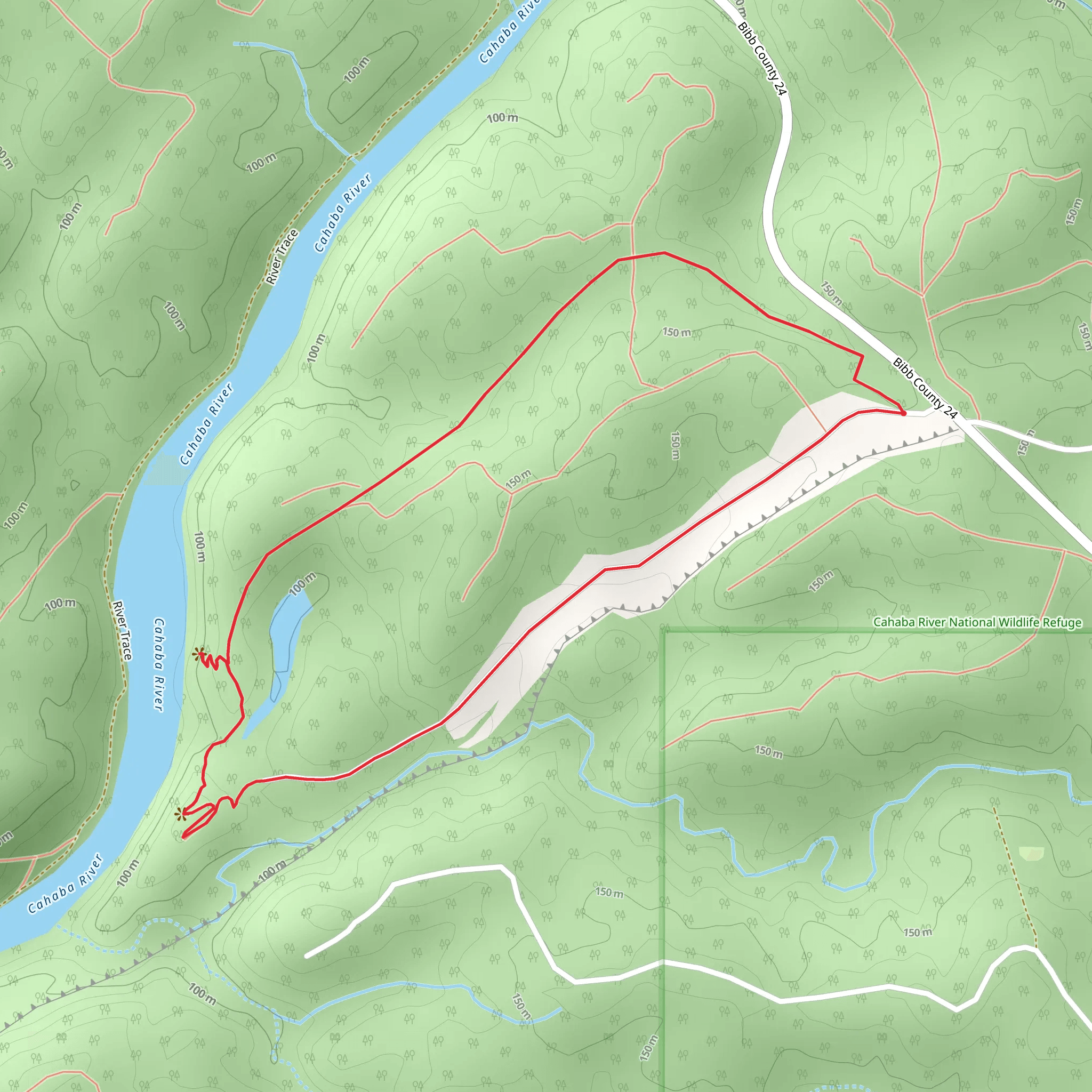 Cahaba River - Piper - Overlook Loop Trail mobile static map