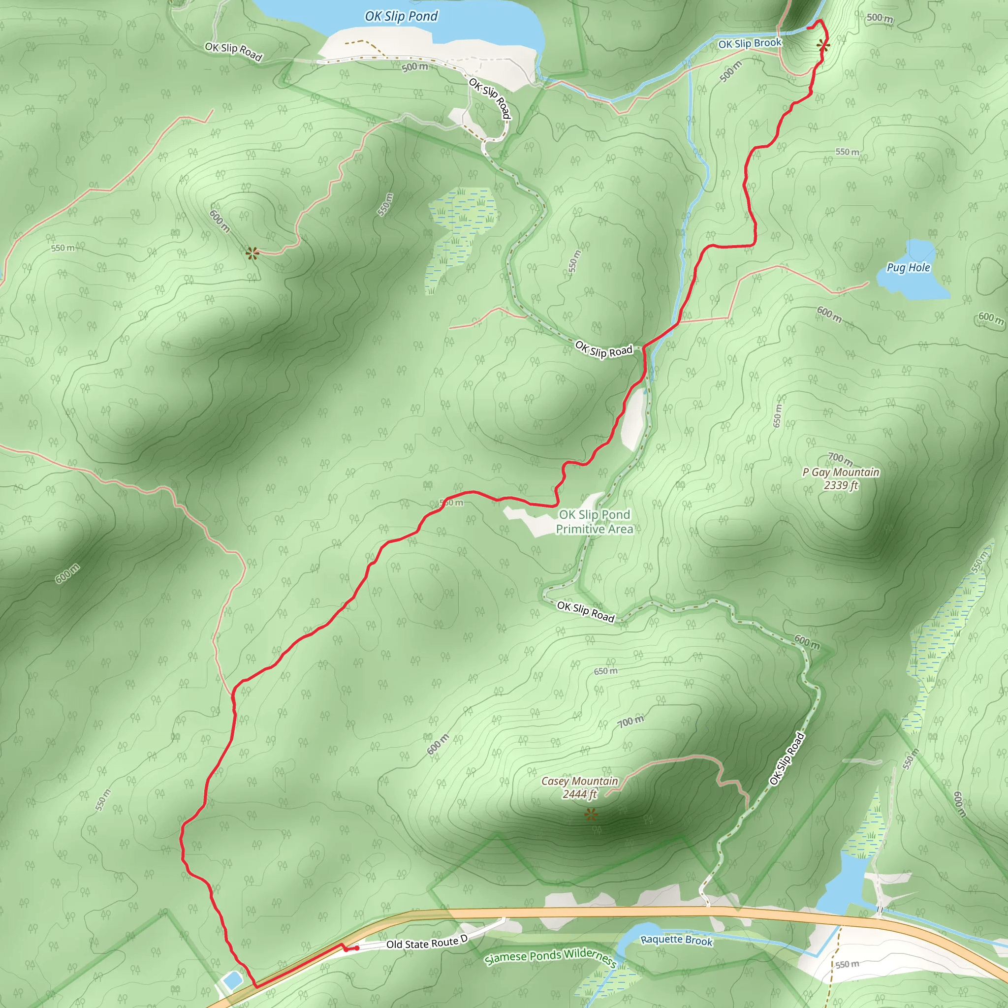OK Slip Falls Trail mobile static map