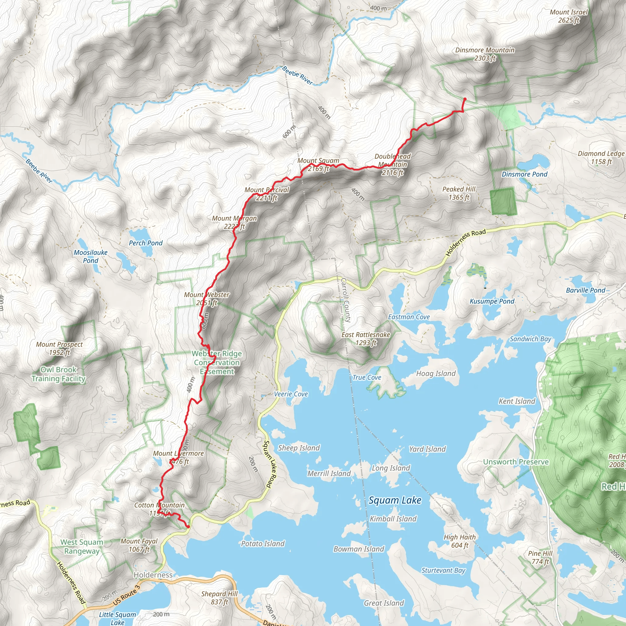 Crawford - Ridgepole Trail mobile static map
