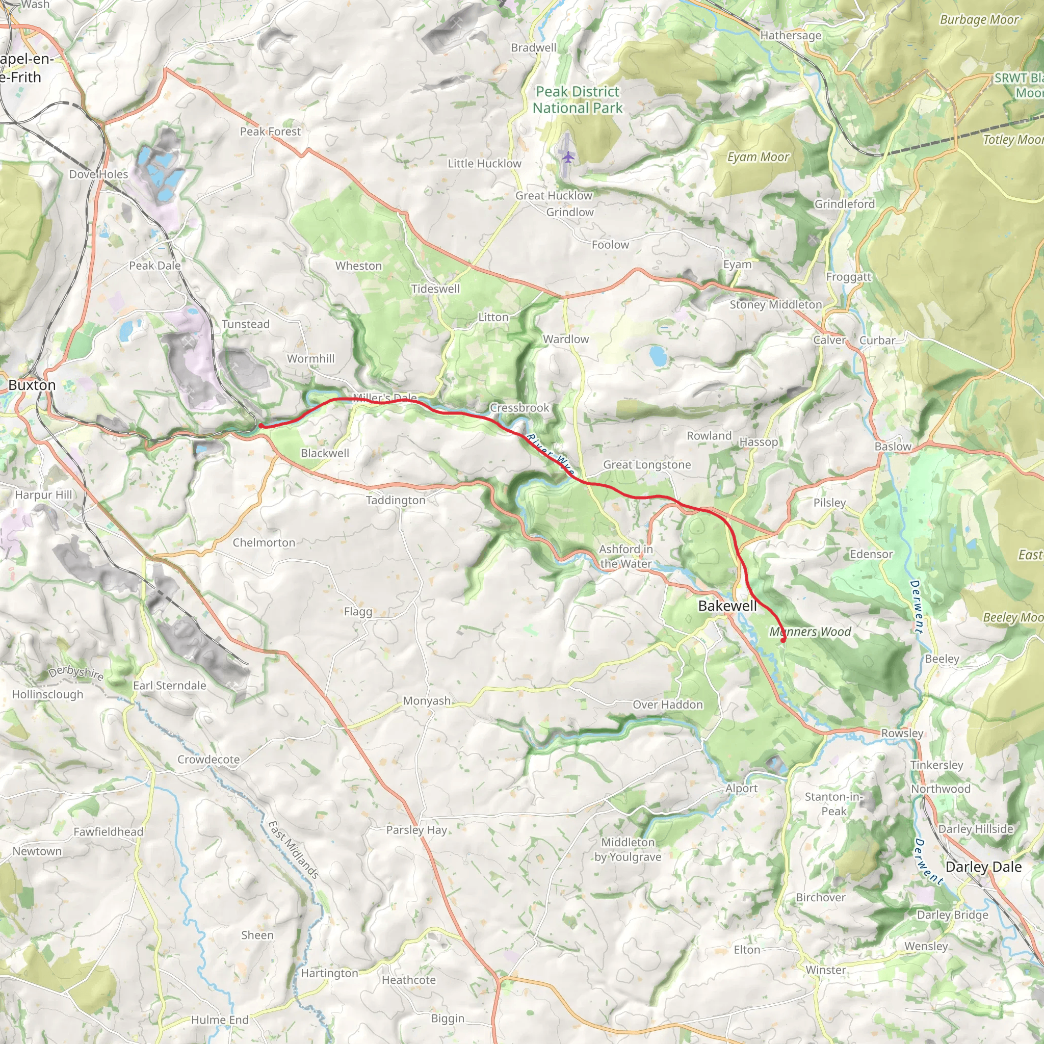Monsal Trail mobile static map