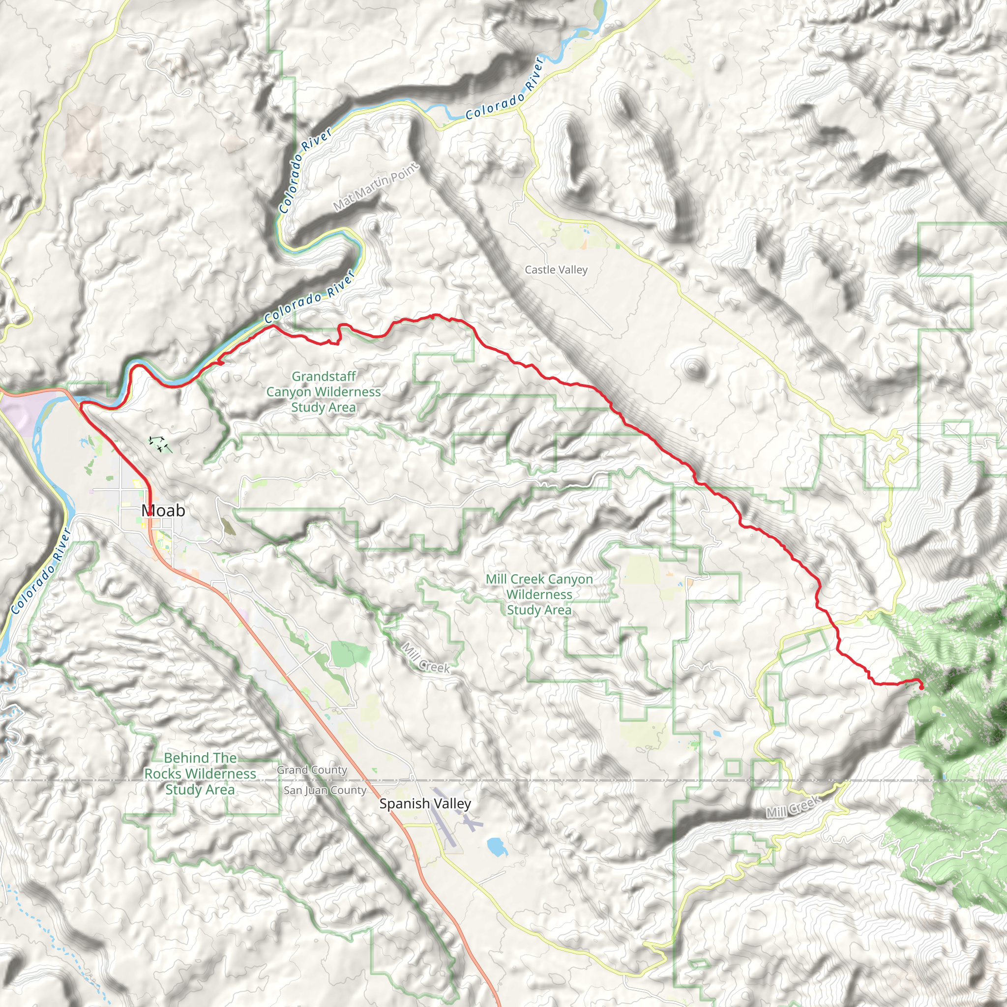 Hazard County Trail, ADT and Colorado River Walk mobile static map