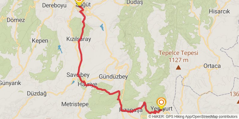 Sufi Trail stage 14 Map