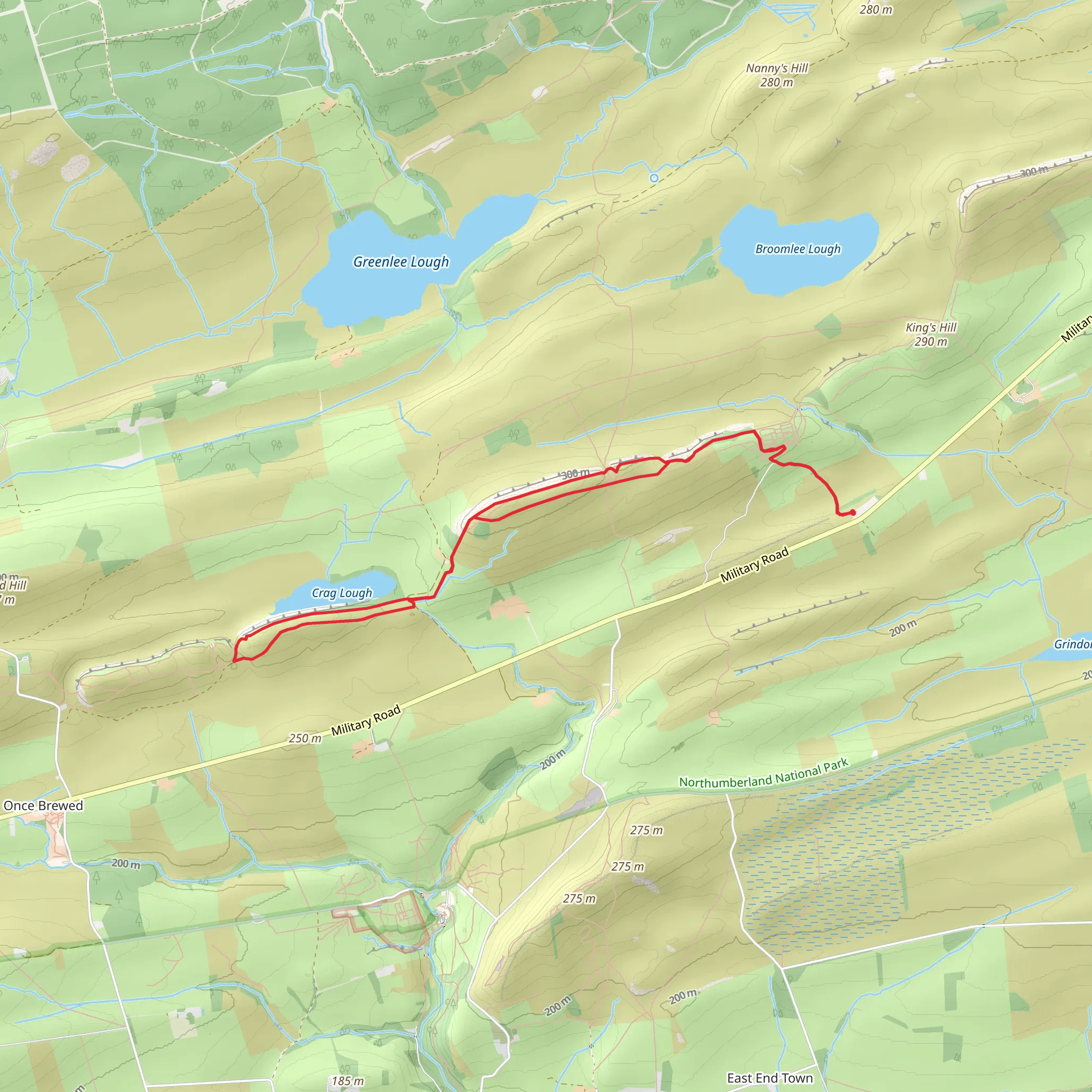 Sycamore Gap Walk mobile static map