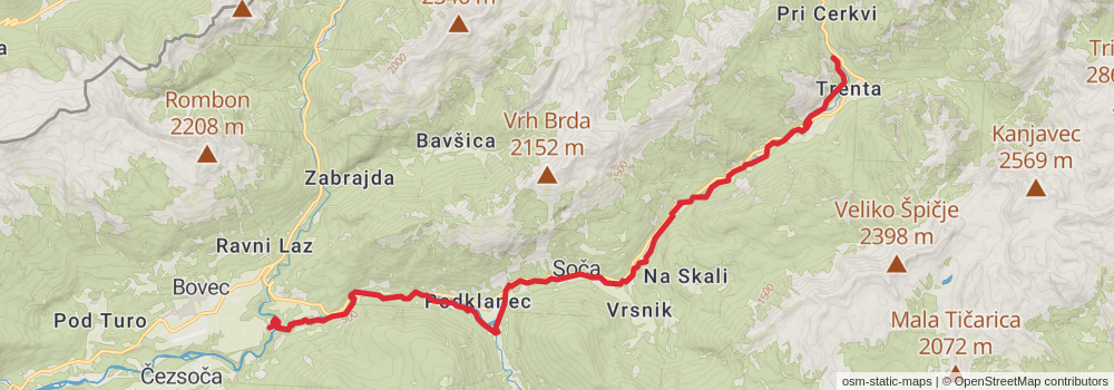 Alpe Adria Walk stage 27 Map