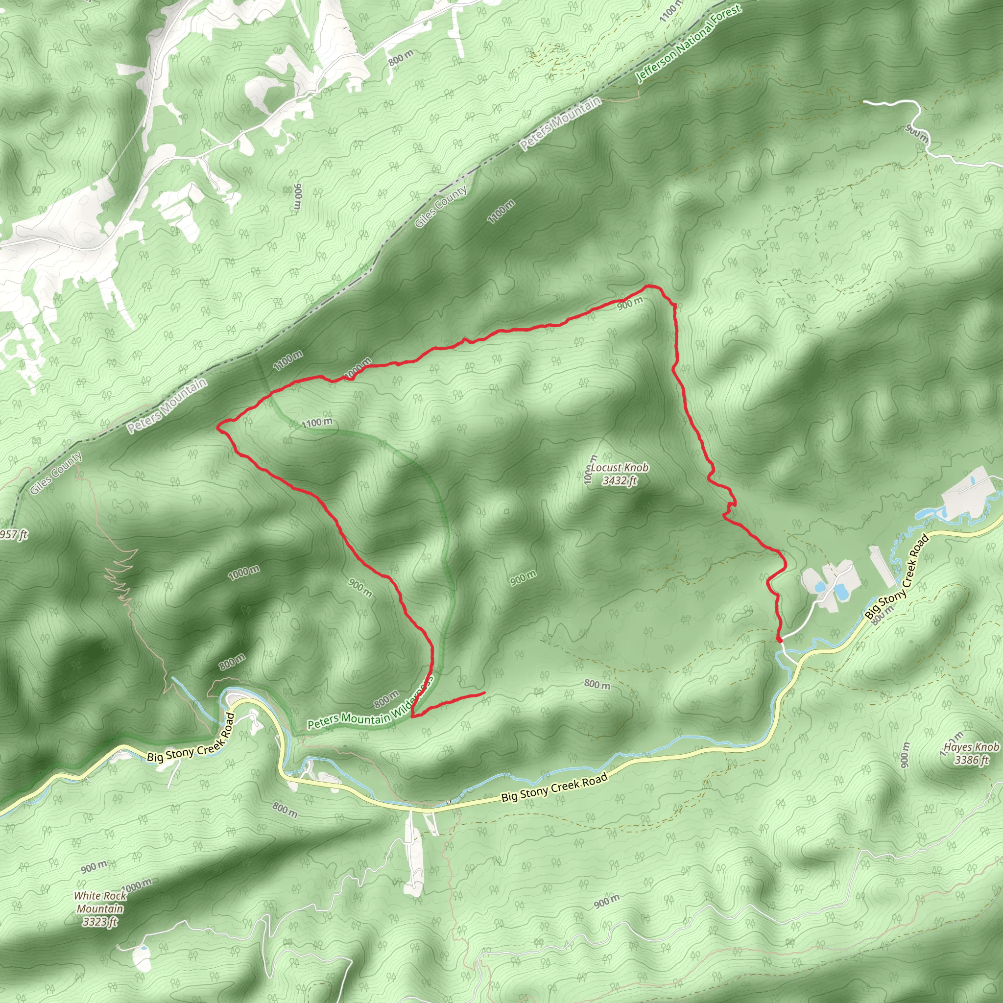Dixon Branch Trail mobile static map