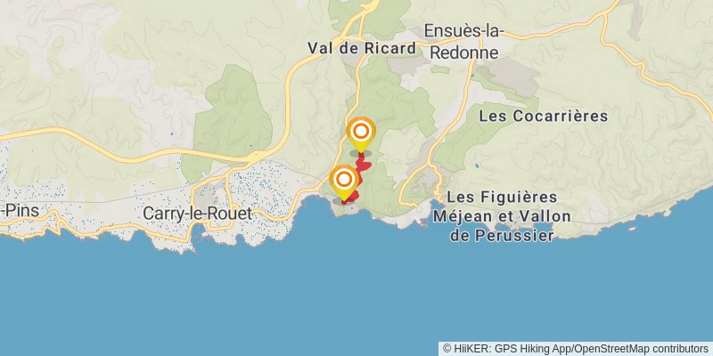 Grand Sentier de la Côte Bleue alt 3 Map