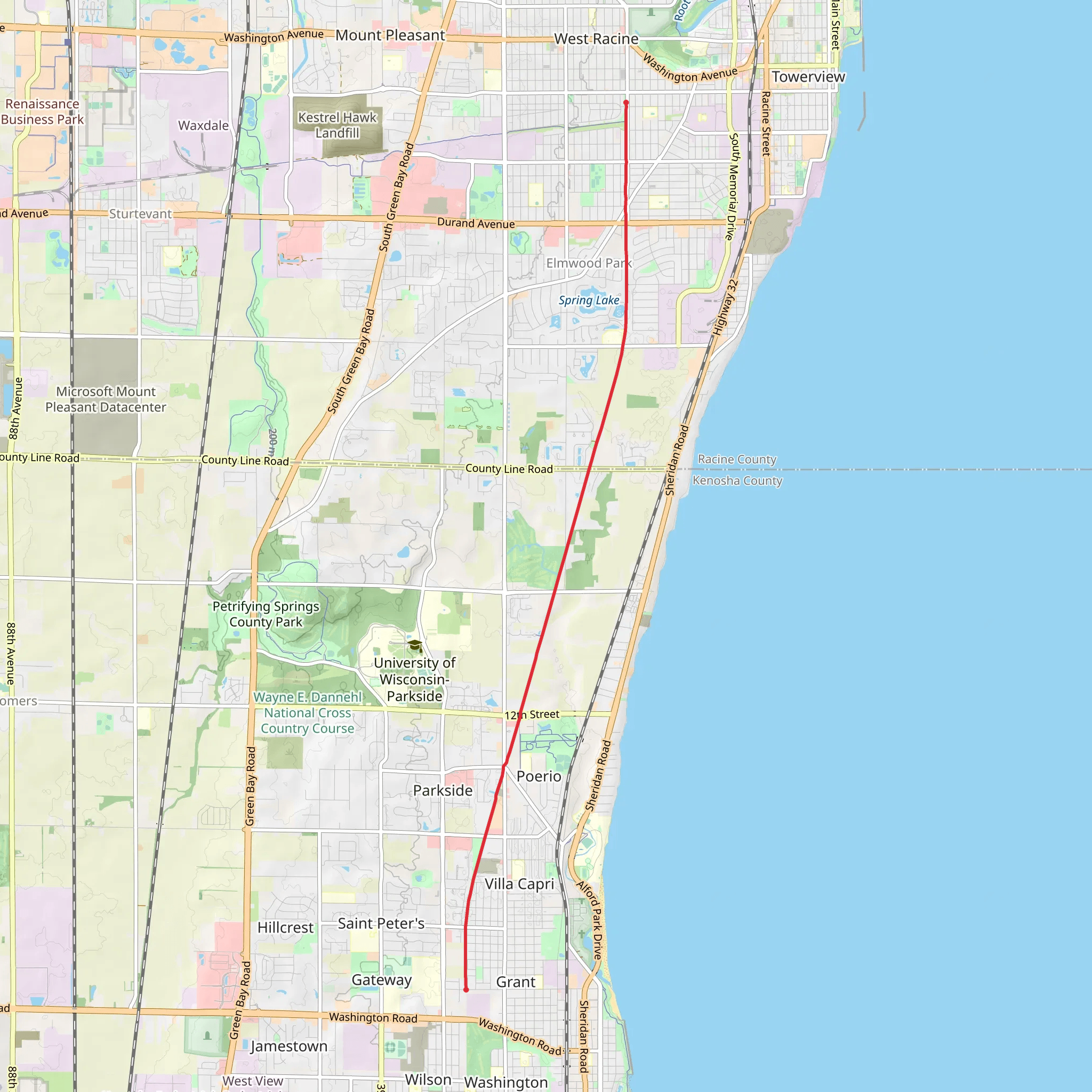 North Shore Trail - 35th Street mobile static map