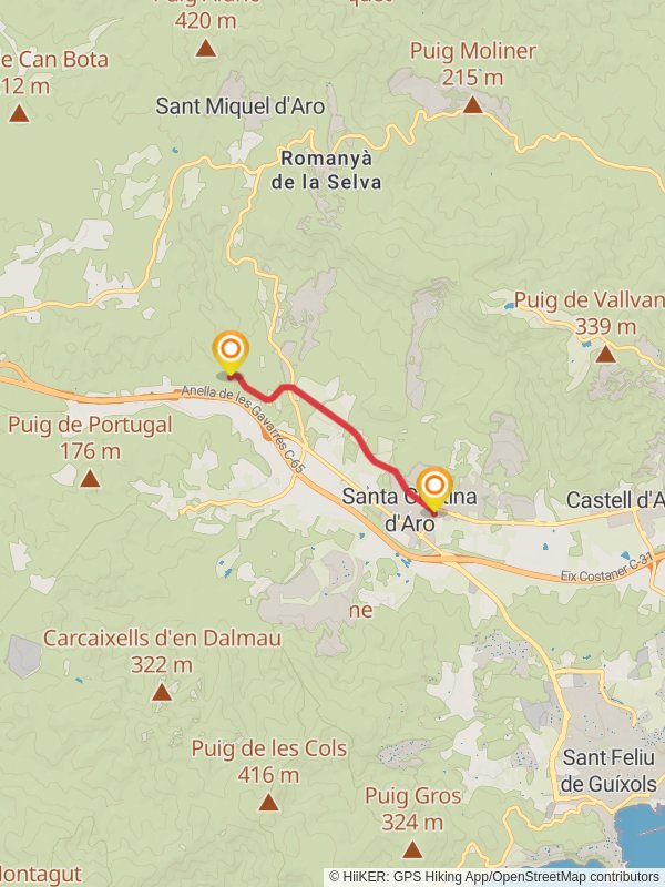 Pont de Salenys Footpath SL C 34 mobile static map