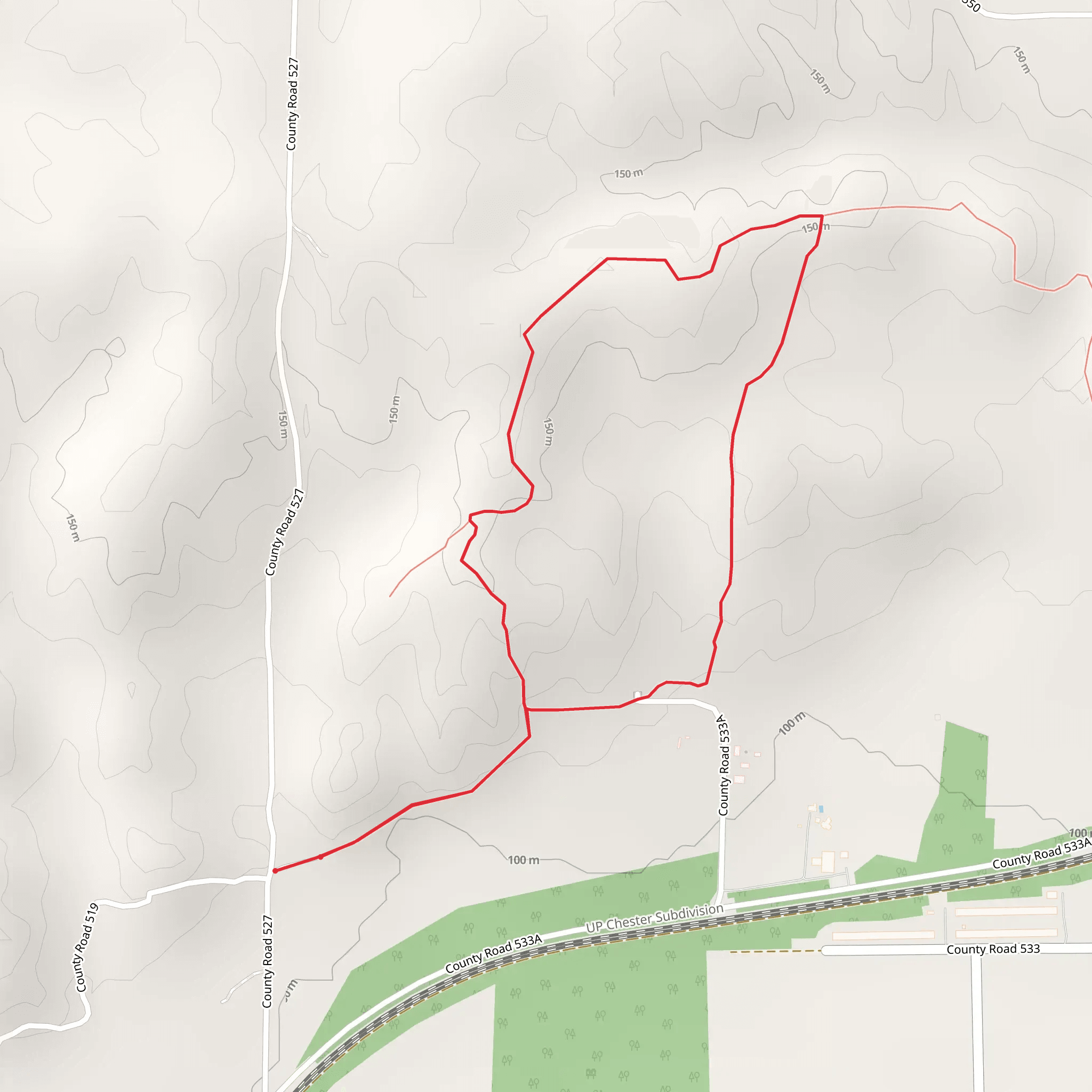 Holly Ridge Conservation Area Loop mobile static map