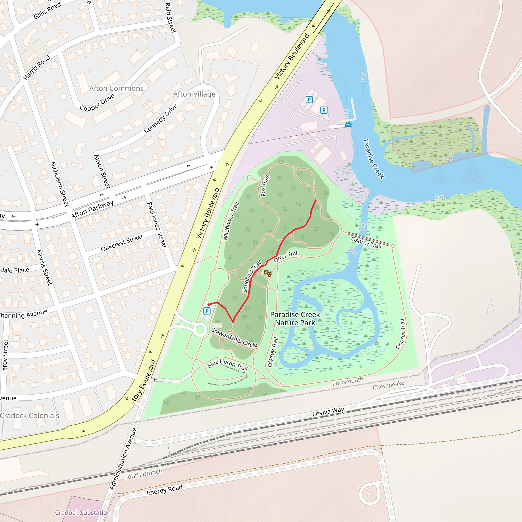 Songbird Trail mobile static map