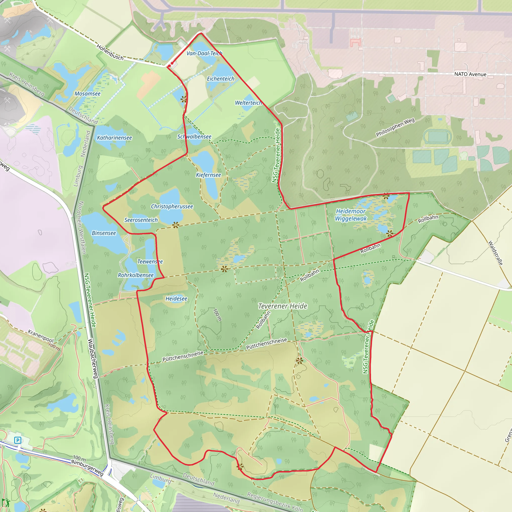 NSG Teverener Heide Loop via Van-Daal-Teich mobile static map