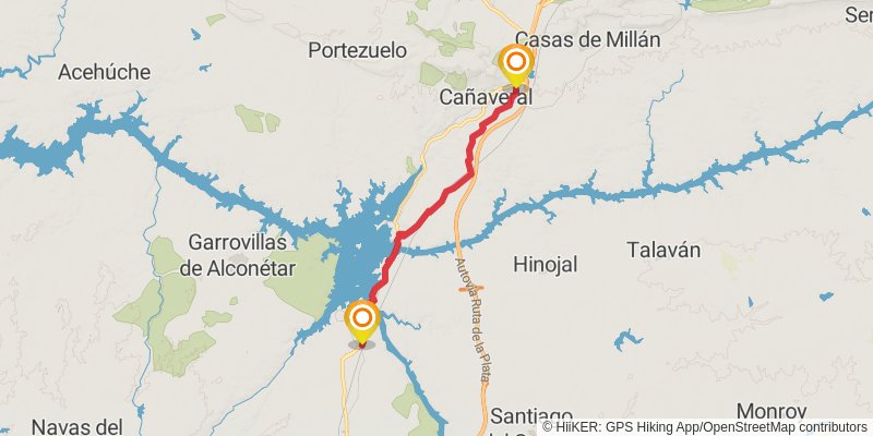Via de la Plata stage 17 Map