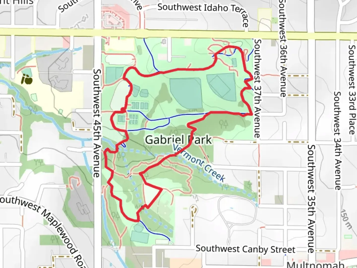 An image depicting the trail Stephens Creek and Fanno Creek Greenway Loop Trail and its surrounding area.
