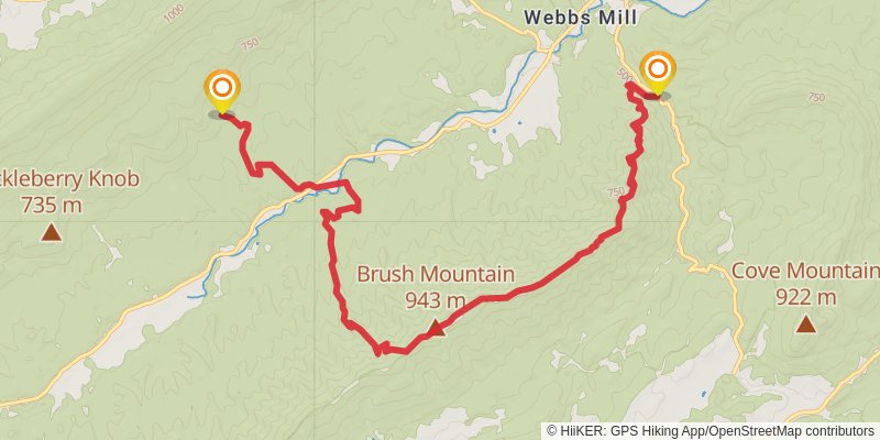 Appalachian Trail stage 72 Map
