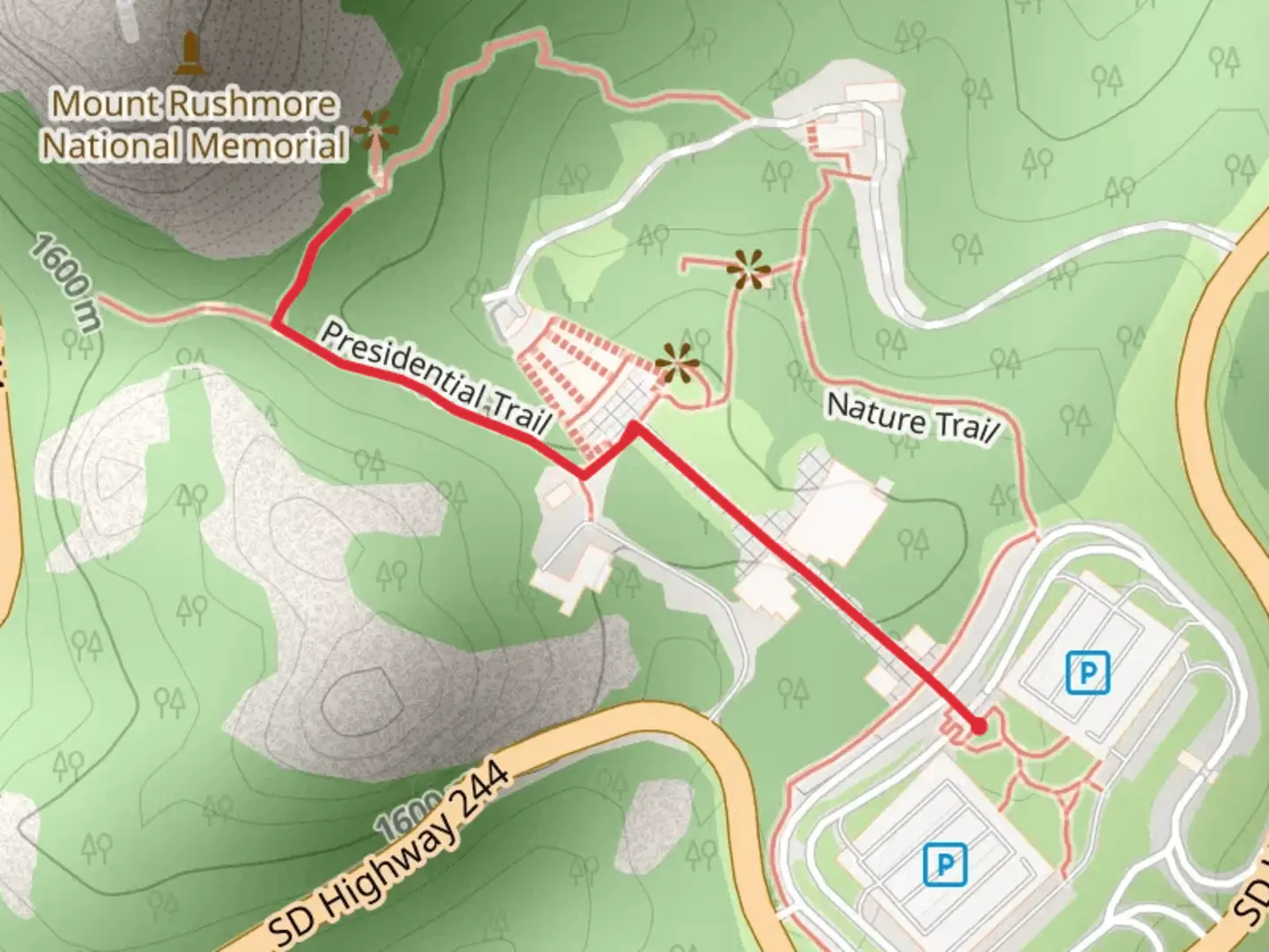 An image depicting the trail Presidential Trail and its surrounding area.