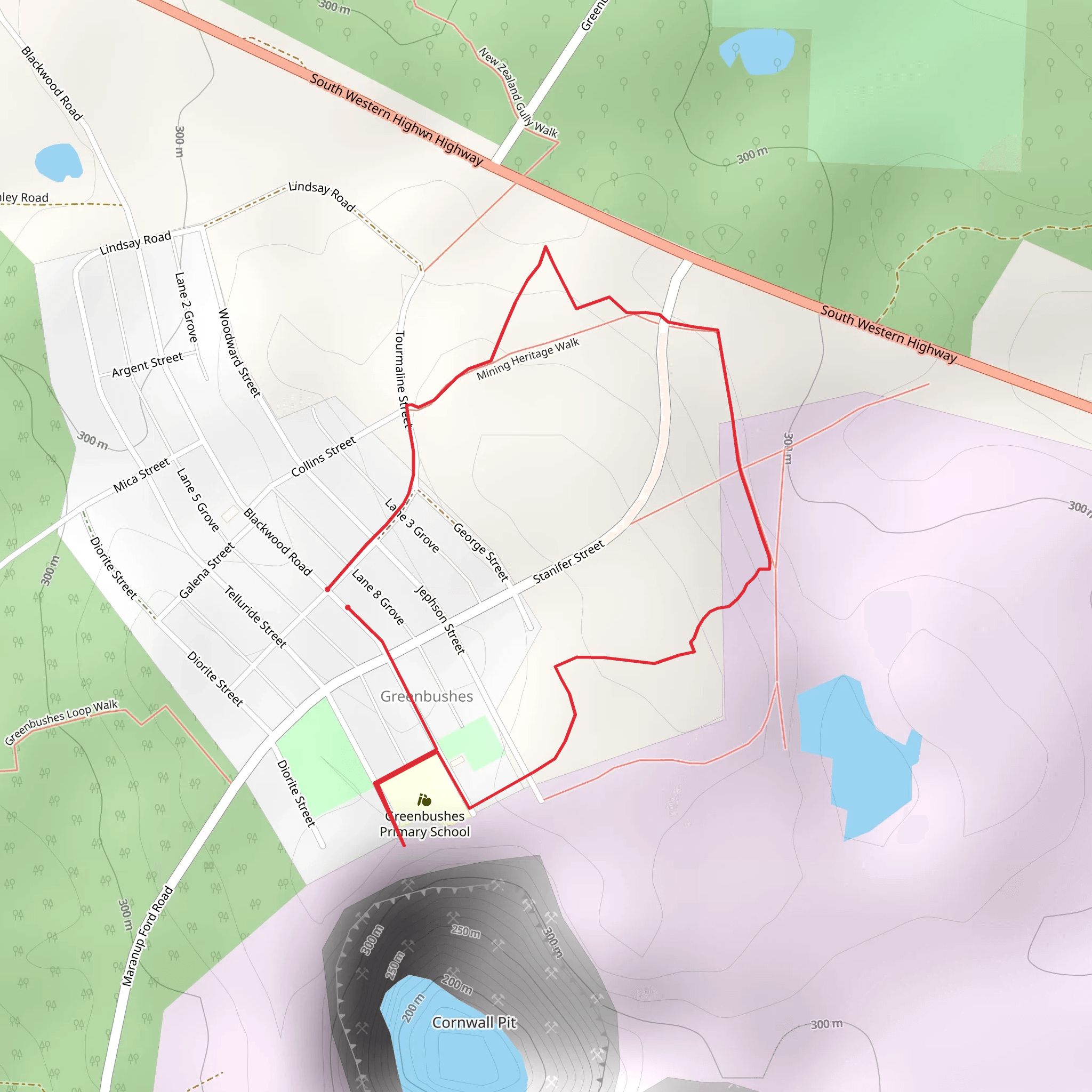 Mining Heritage Walk mobile static map