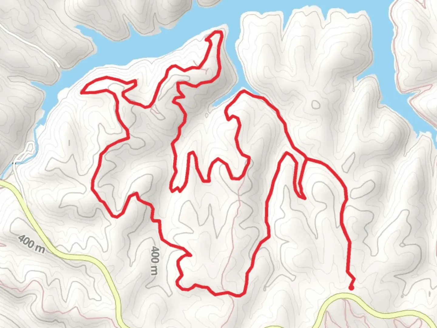 An image depicting the trail Pigeon Roost Trail - Dry Creek Loop and its surrounding area.