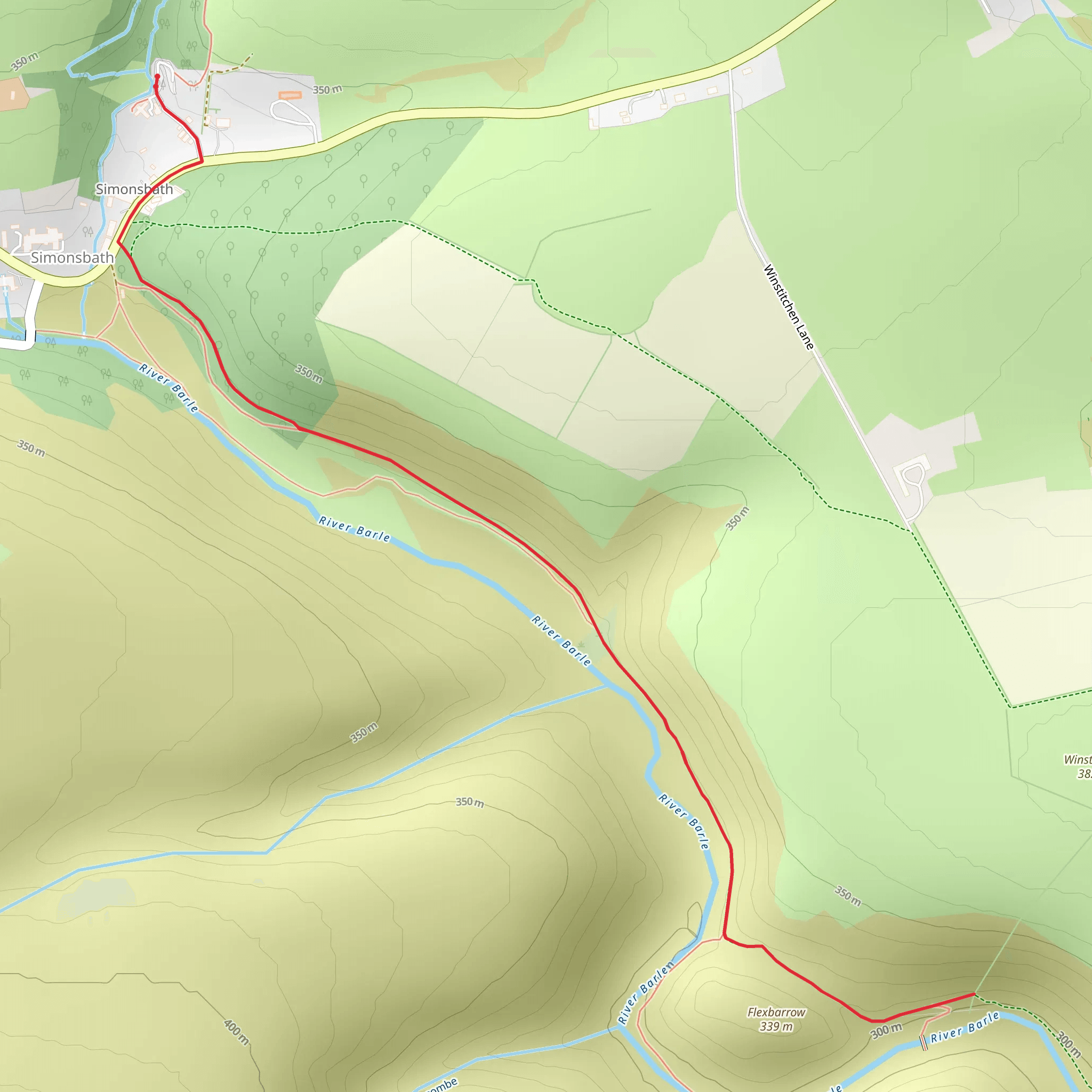 Simonsbath and Wheal Eliza mobile static map