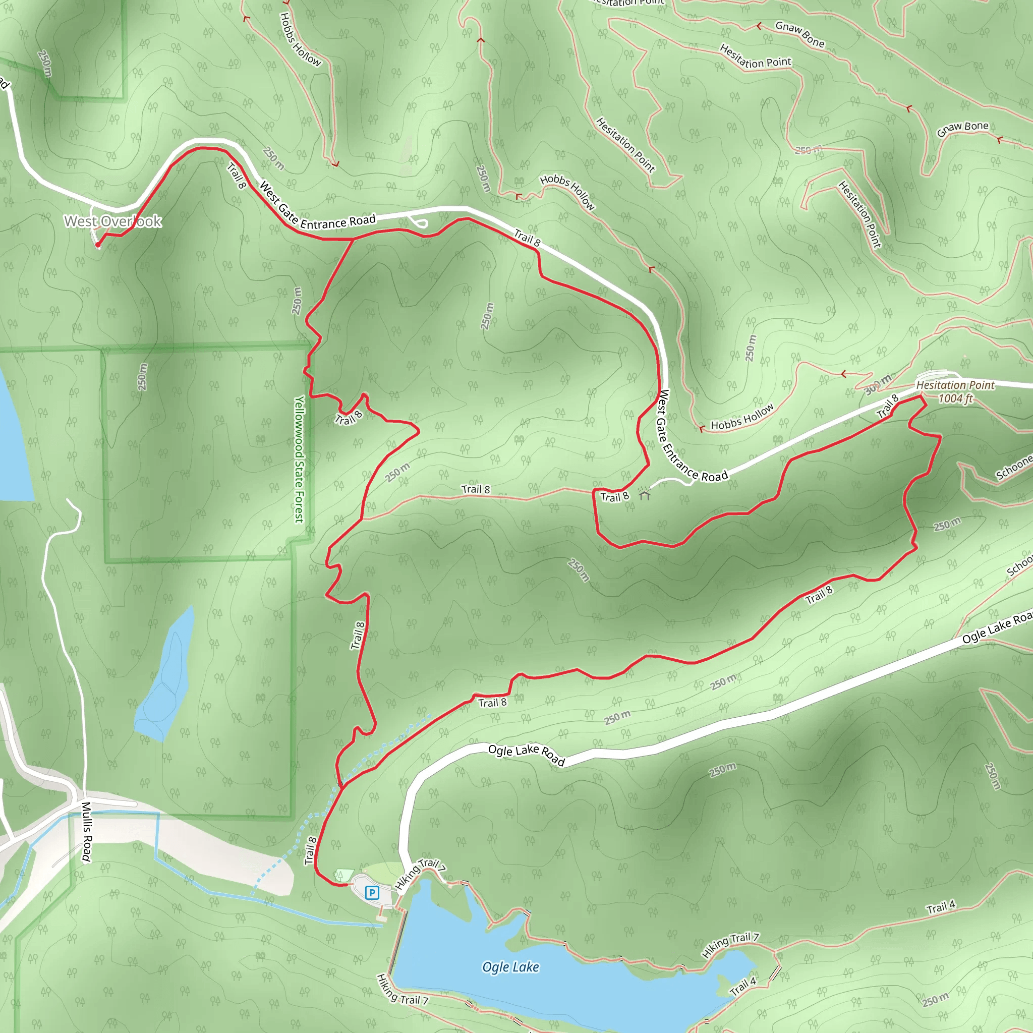 Trail 8 Loop mobile static map
