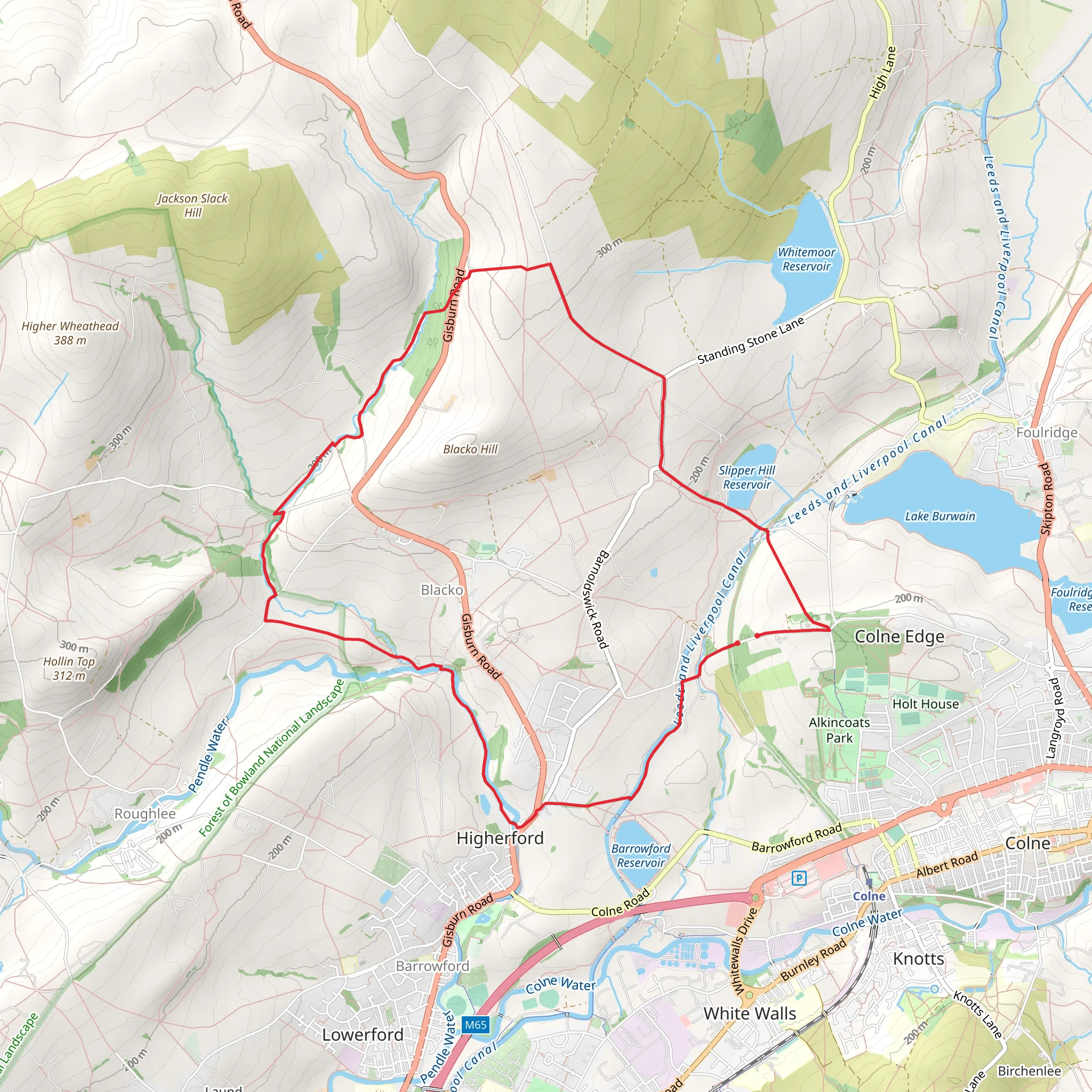 Blacko CIrcular Walk mobile static map