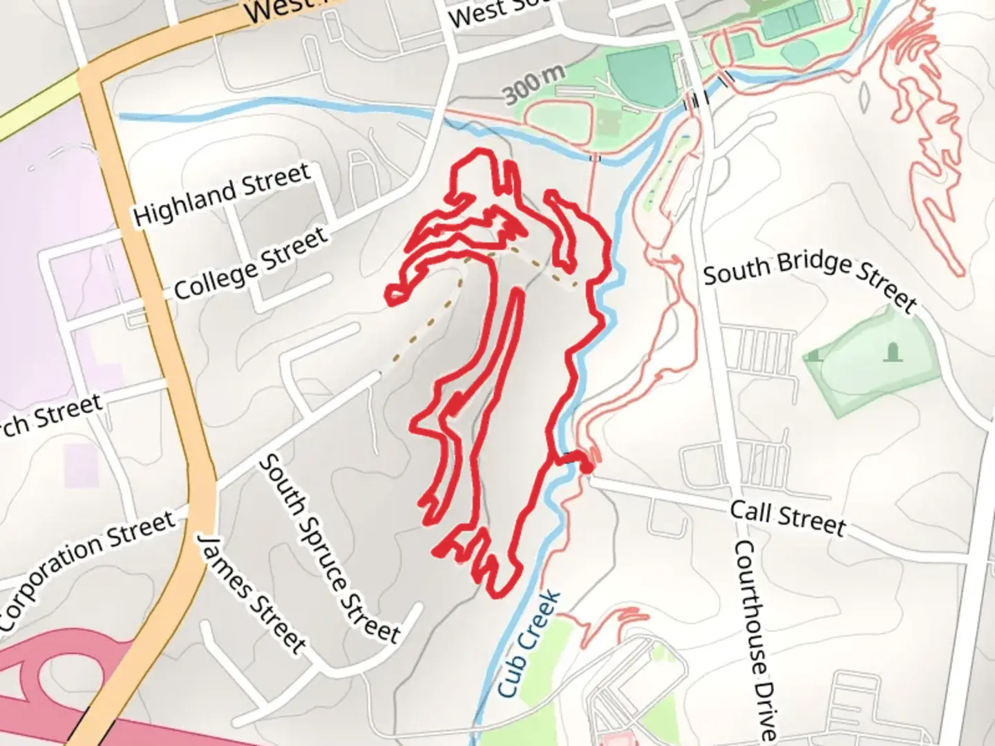 An image depicting the trail Call Farm Loop and its surrounding area.