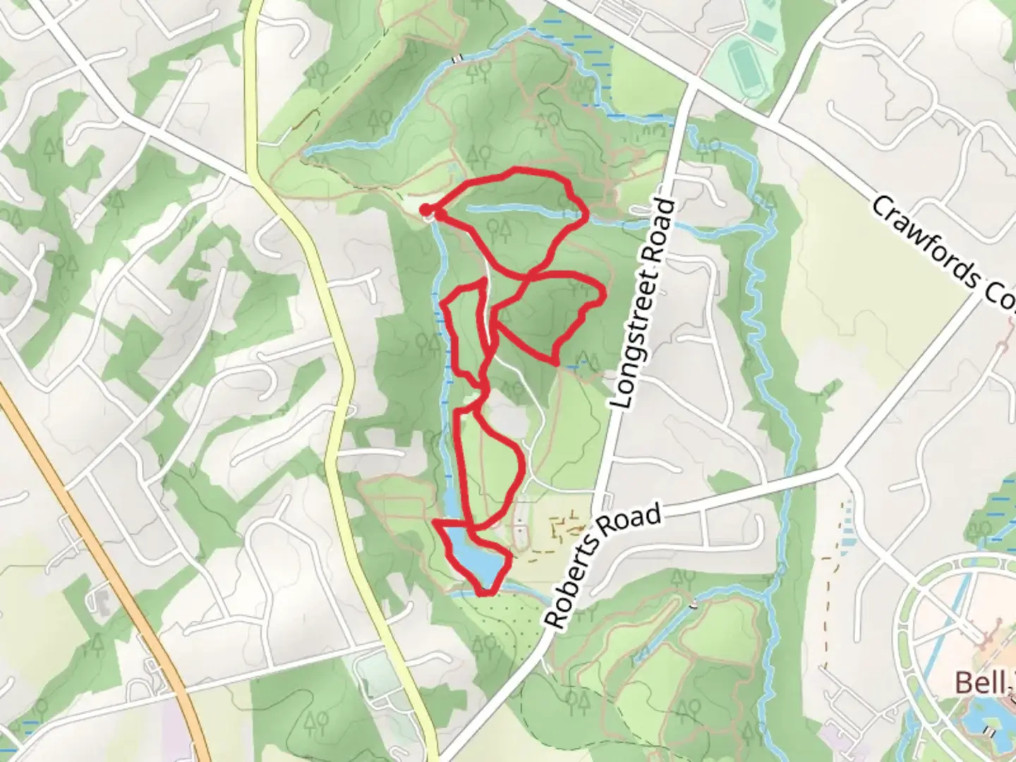 An image depicting the trail Beech Glen and Ridge Walk Trail and its surrounding area.