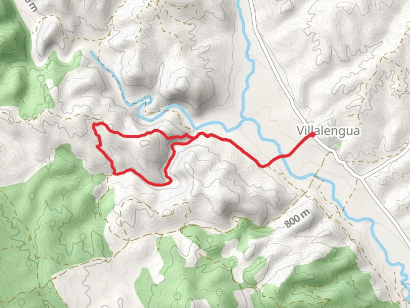 An image depicting the trail Villalengua Steps Ravine SL Z 32 and its surrounding area.