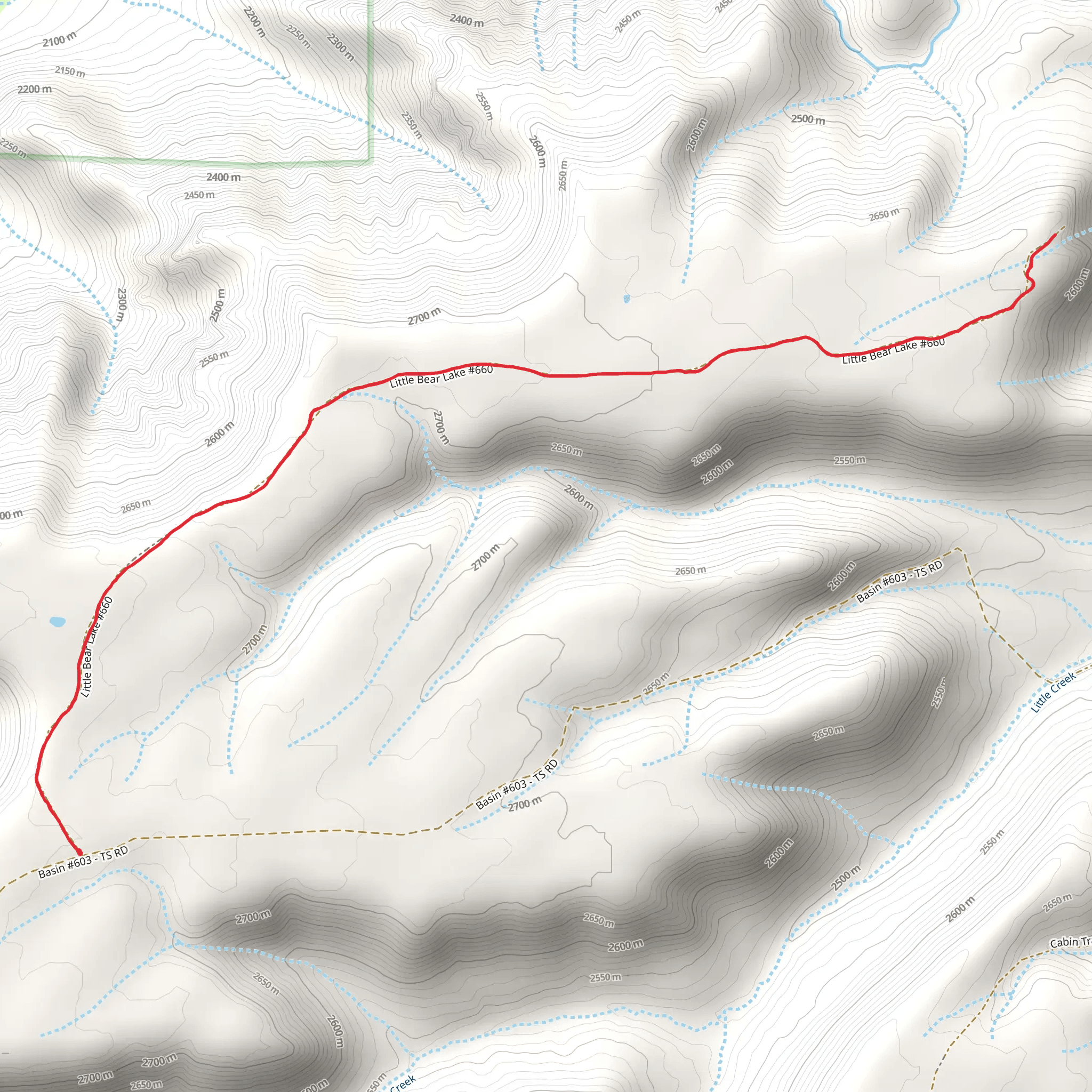Little Bear Lake Trail mobile static map