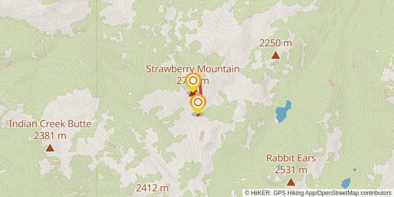 Strawberry Mountains Traverse spur 1 Map
