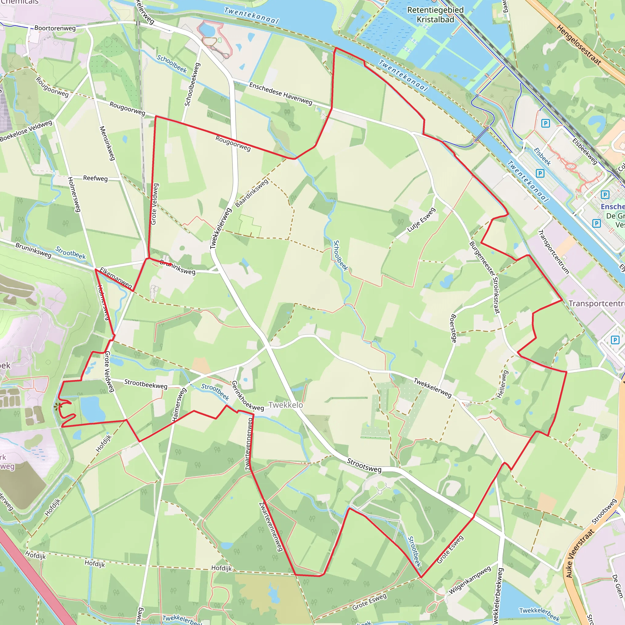 Rondje Hengelo and Rondje Enschede Loop mobile static map