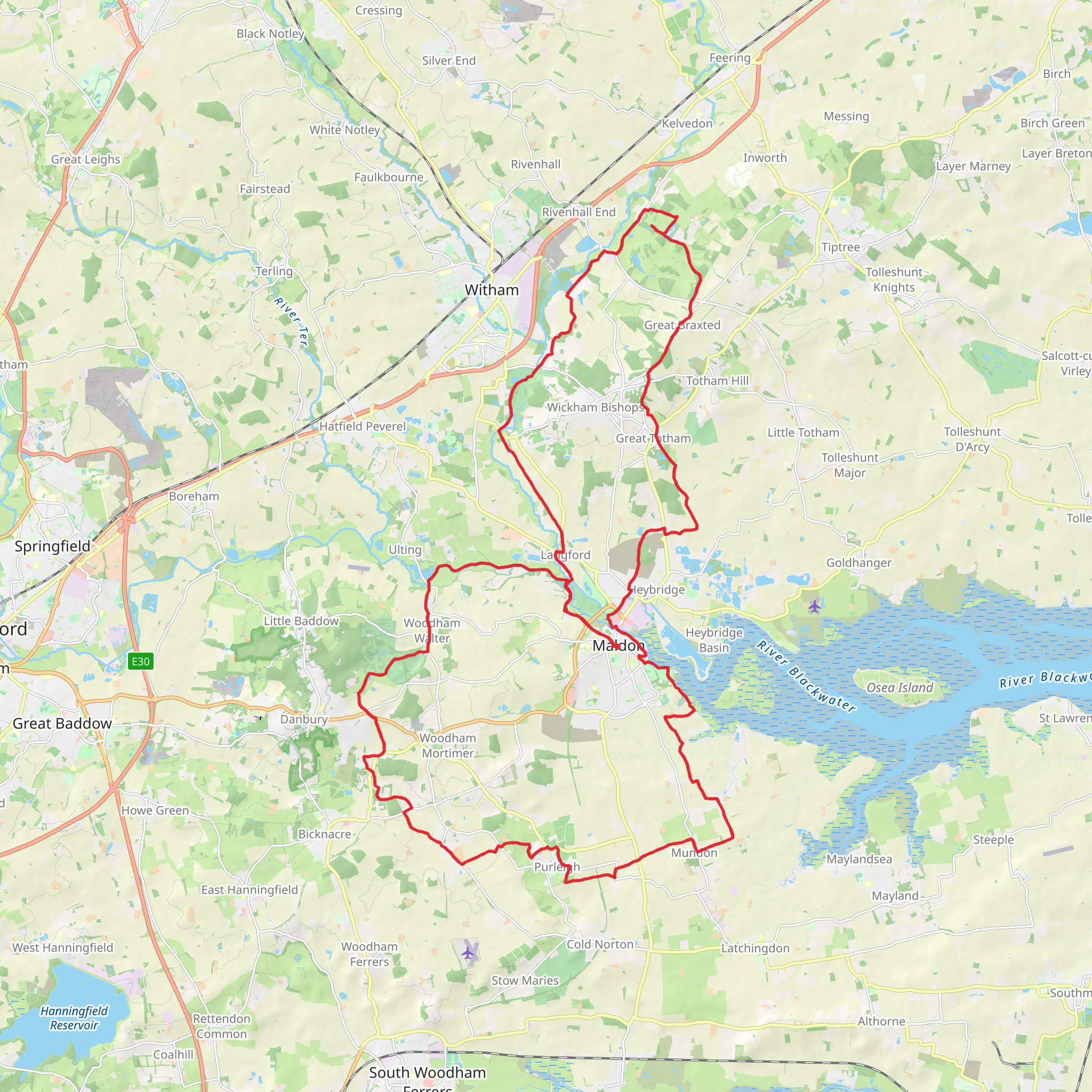 Maldon Loop mobile static map