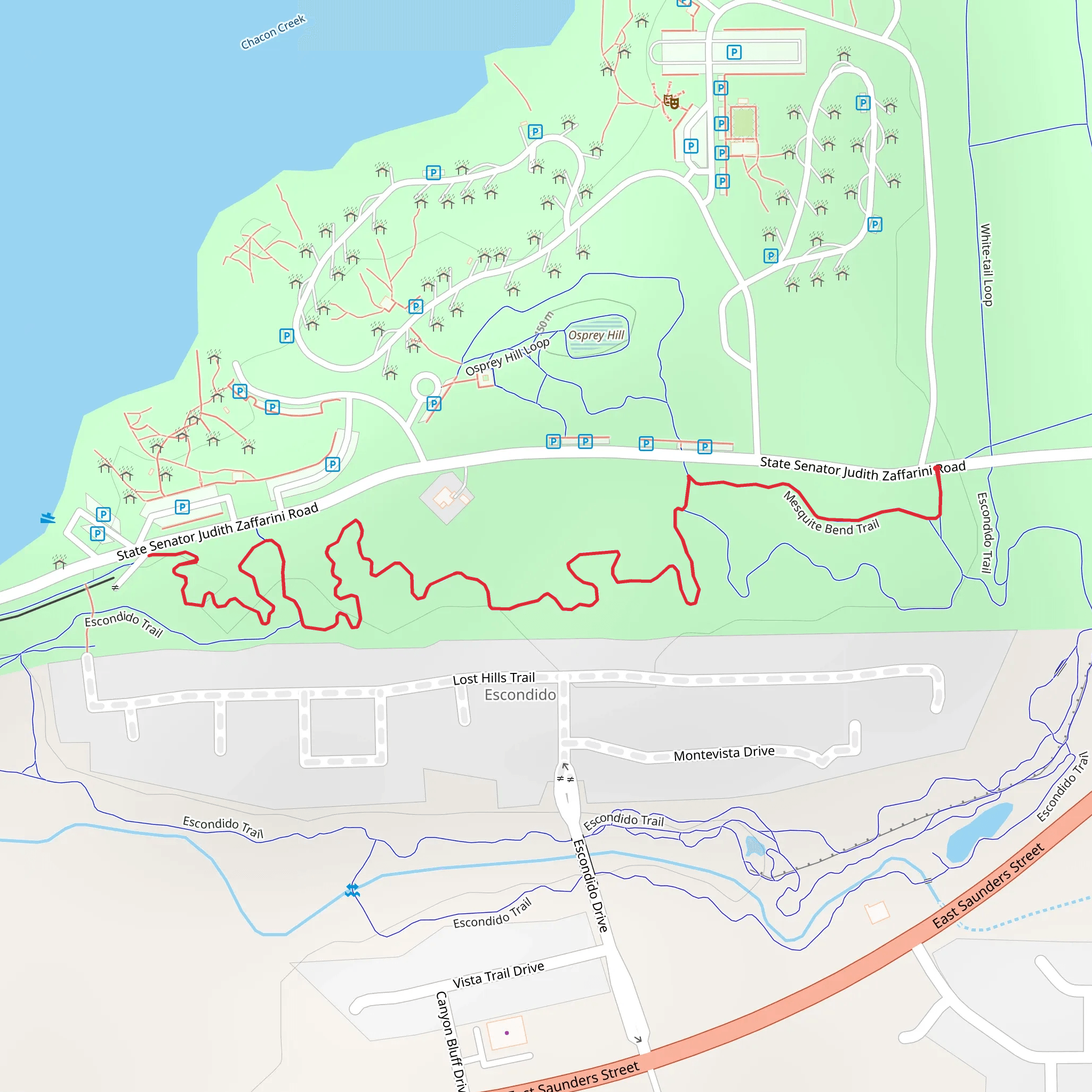 Mesquite Bend Trail mobile static map