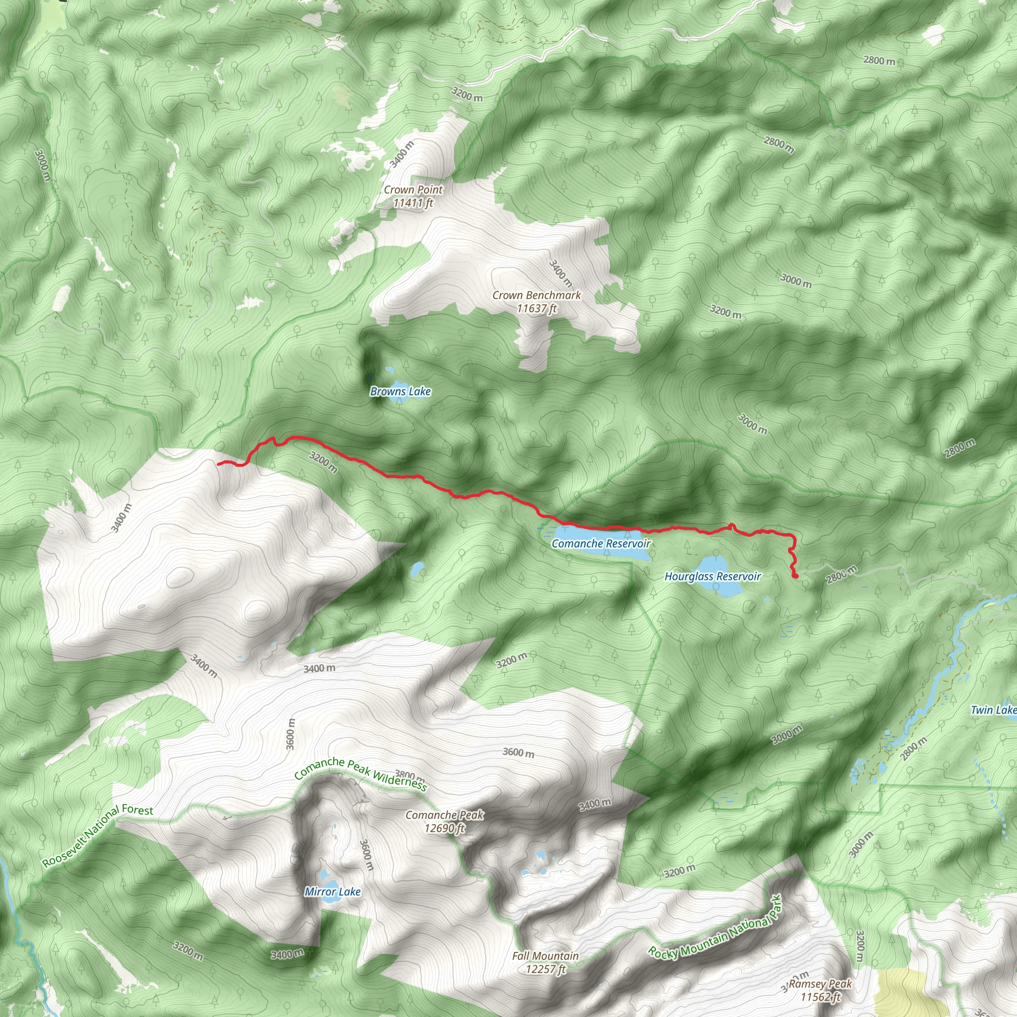 Beaver Creek Trail mobile static map