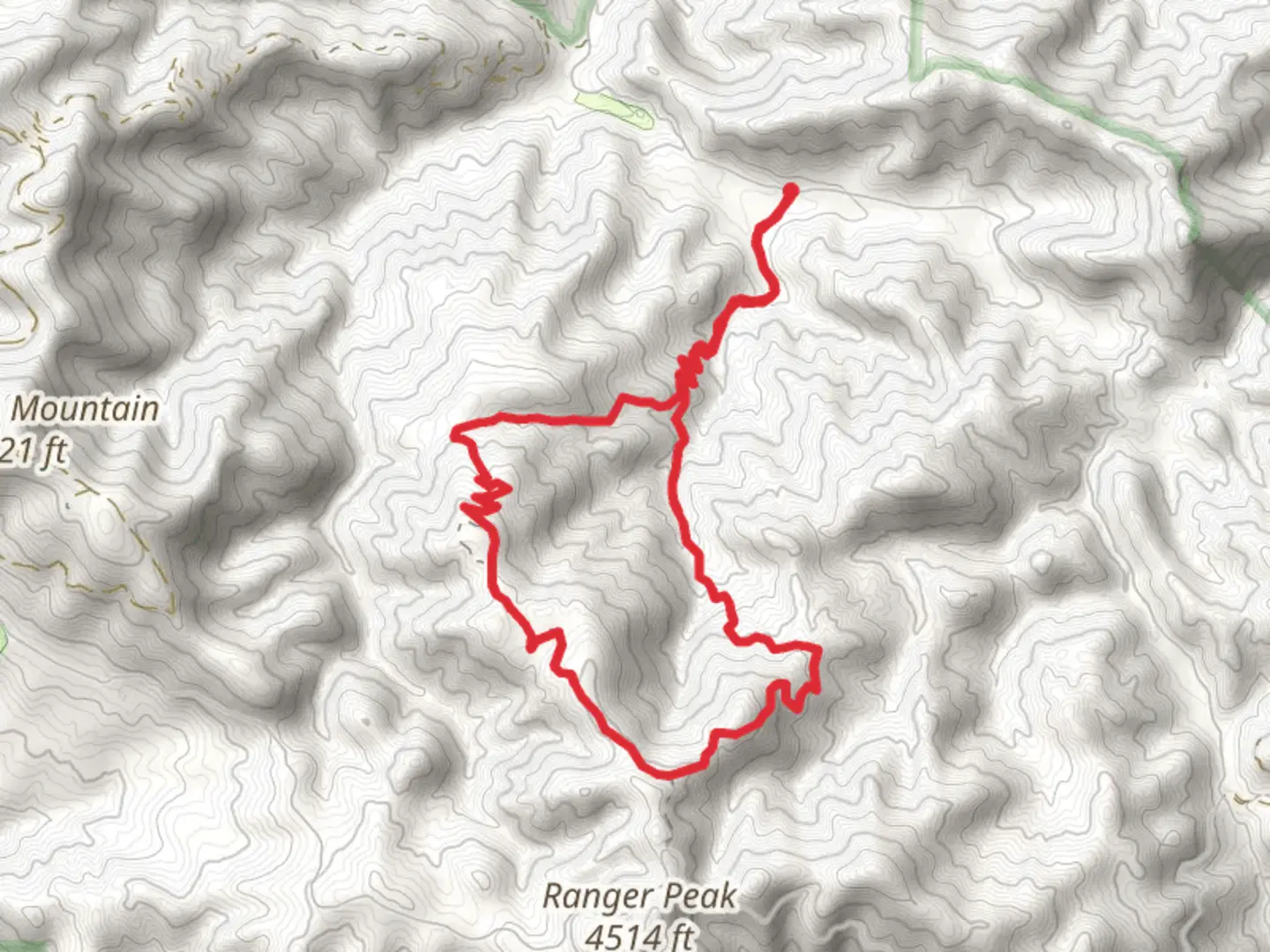 An image depicting the trail White Rock Connector and Munch Canyon Loop Trail and its surrounding area.