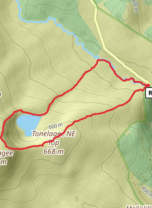 Weiter wandern Lough Ouler Circular mobile static map
