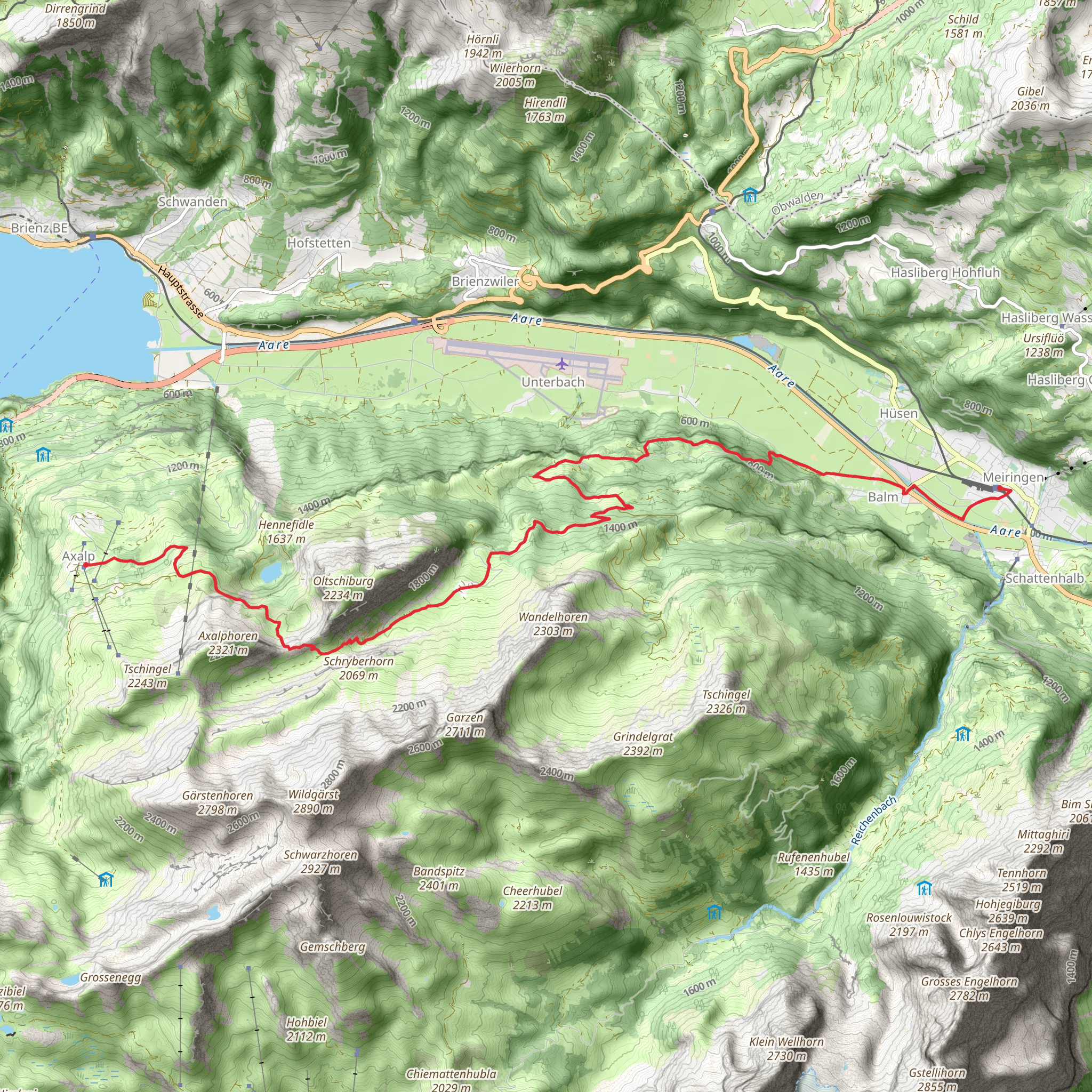 Oltscherenalp mobile static map