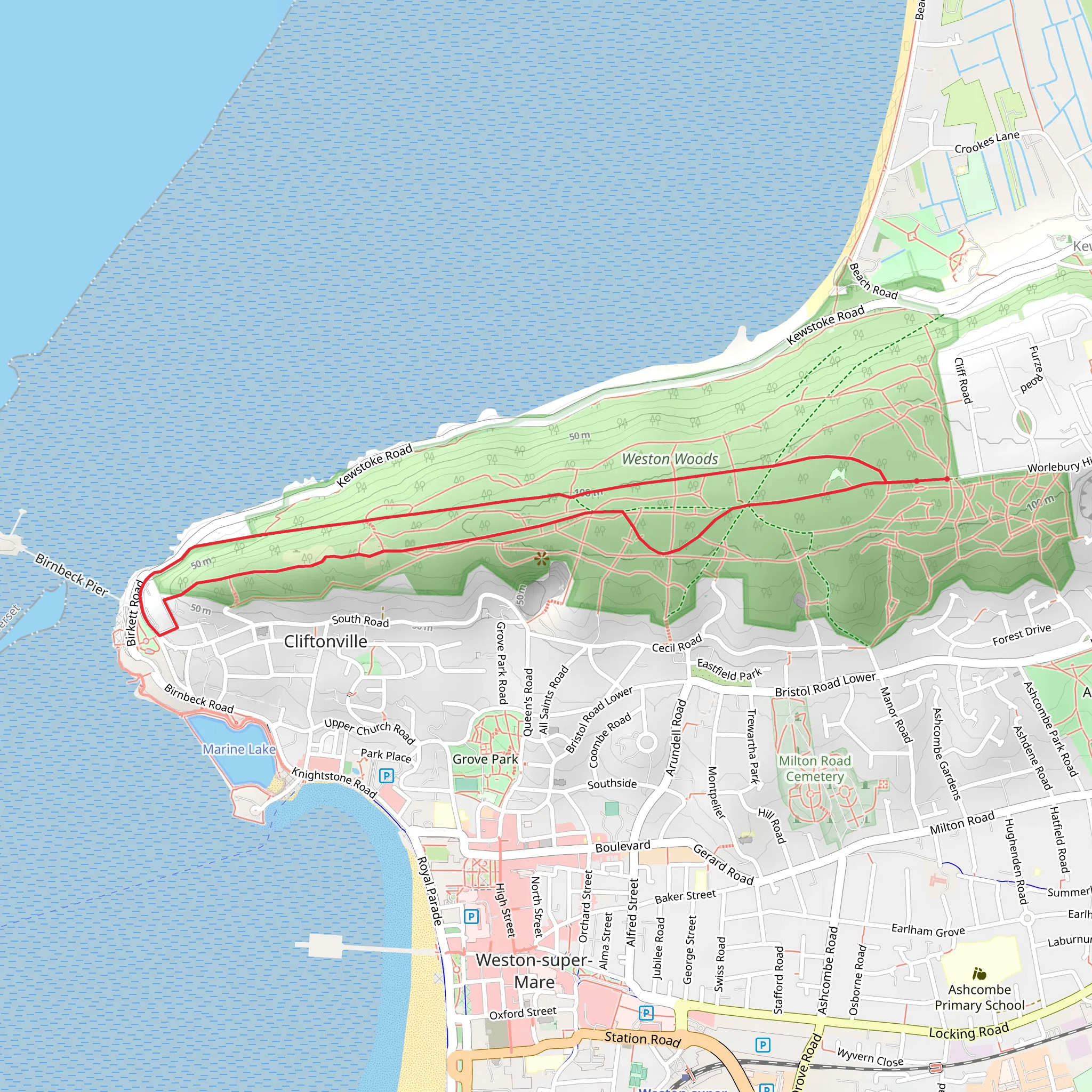 Weston Woods mobile static map