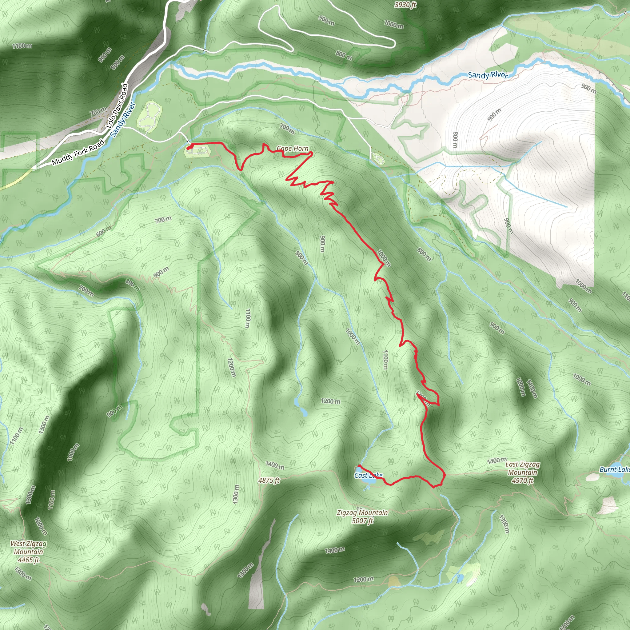 Cast Lake Trail mobile static map