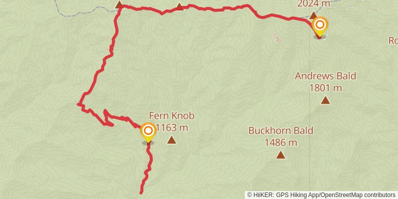 Jonas Creek via Appalachian Trail stage 3 Map
