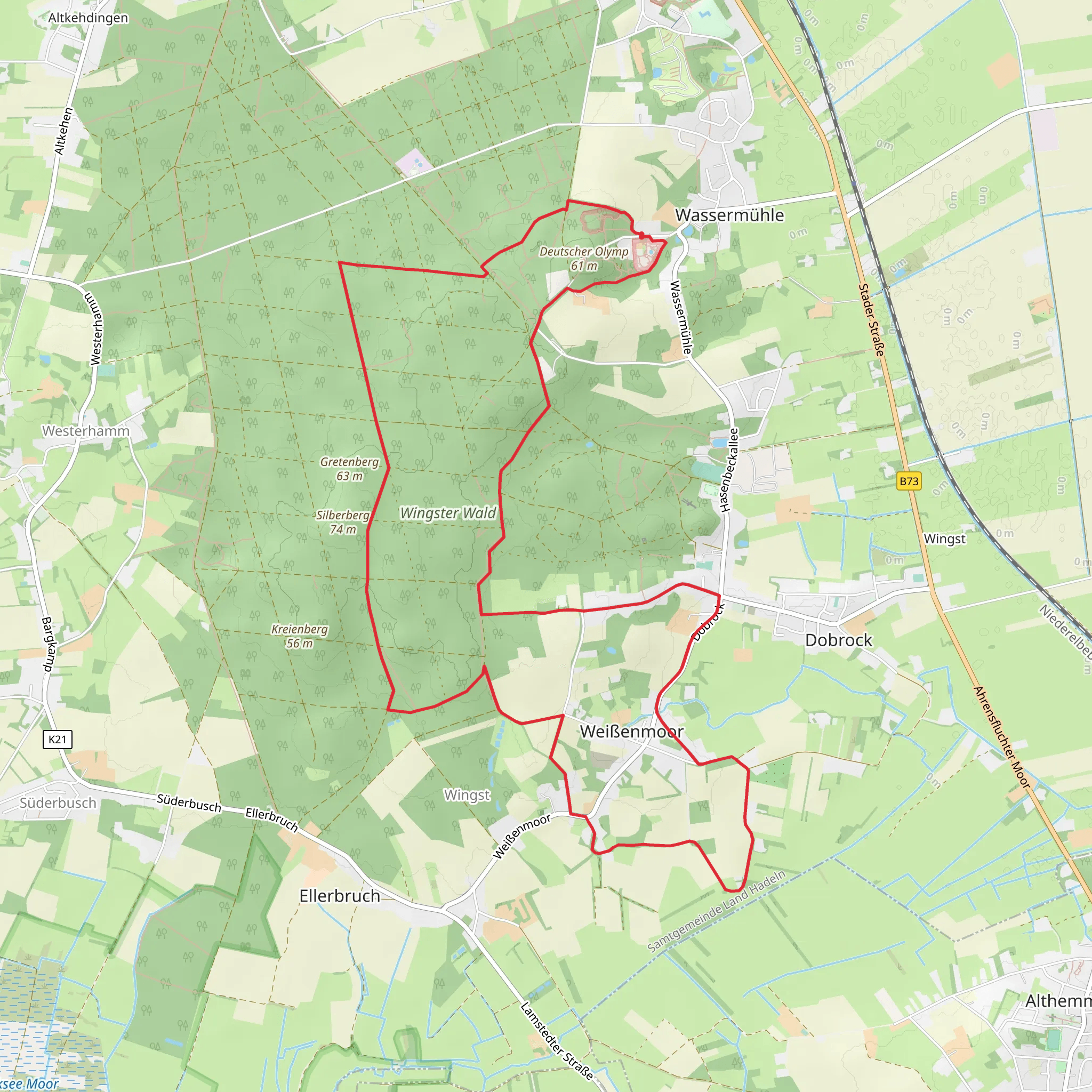 W4 Kraienholt Loop mobile static map