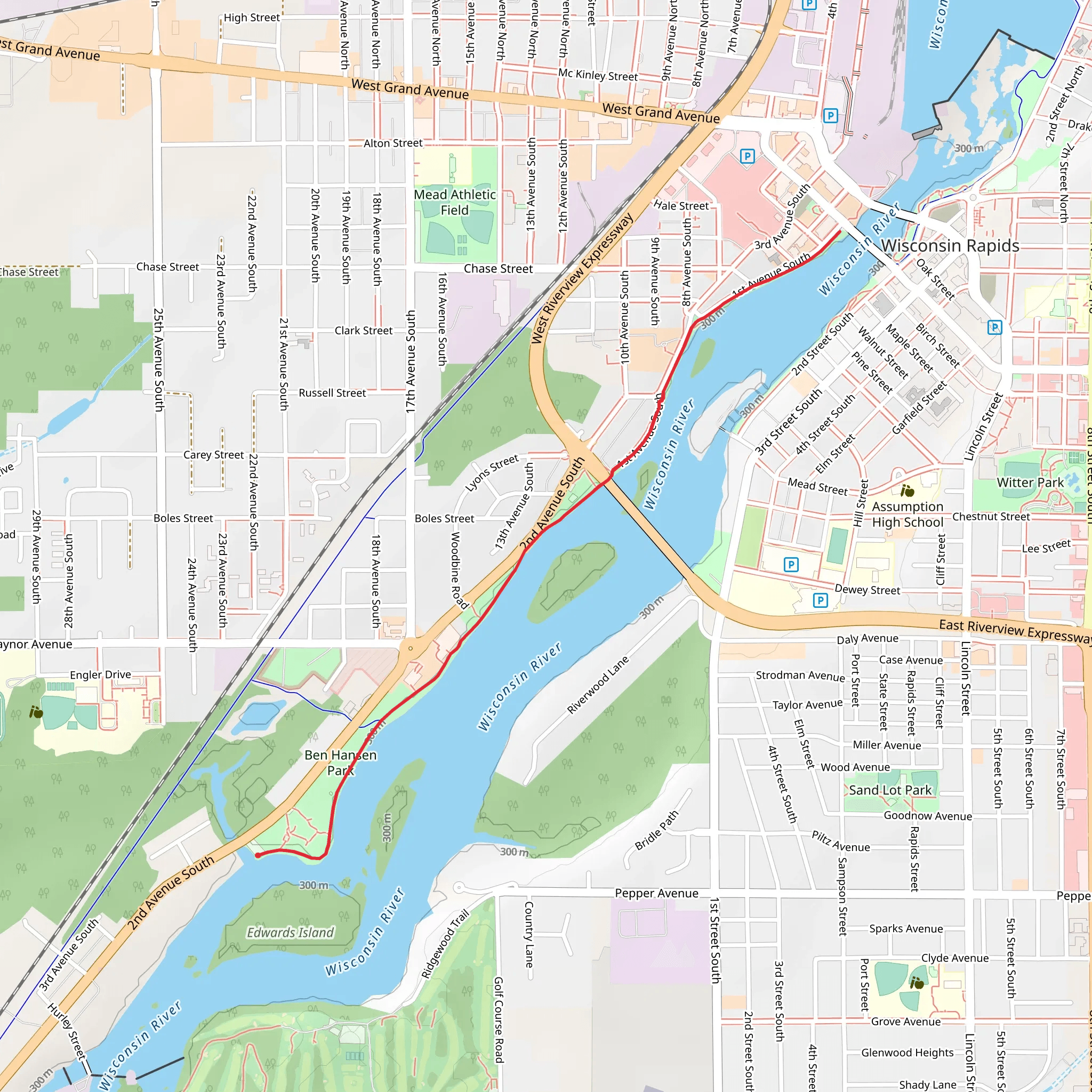 Ahdawagam Red Trail mobile static map