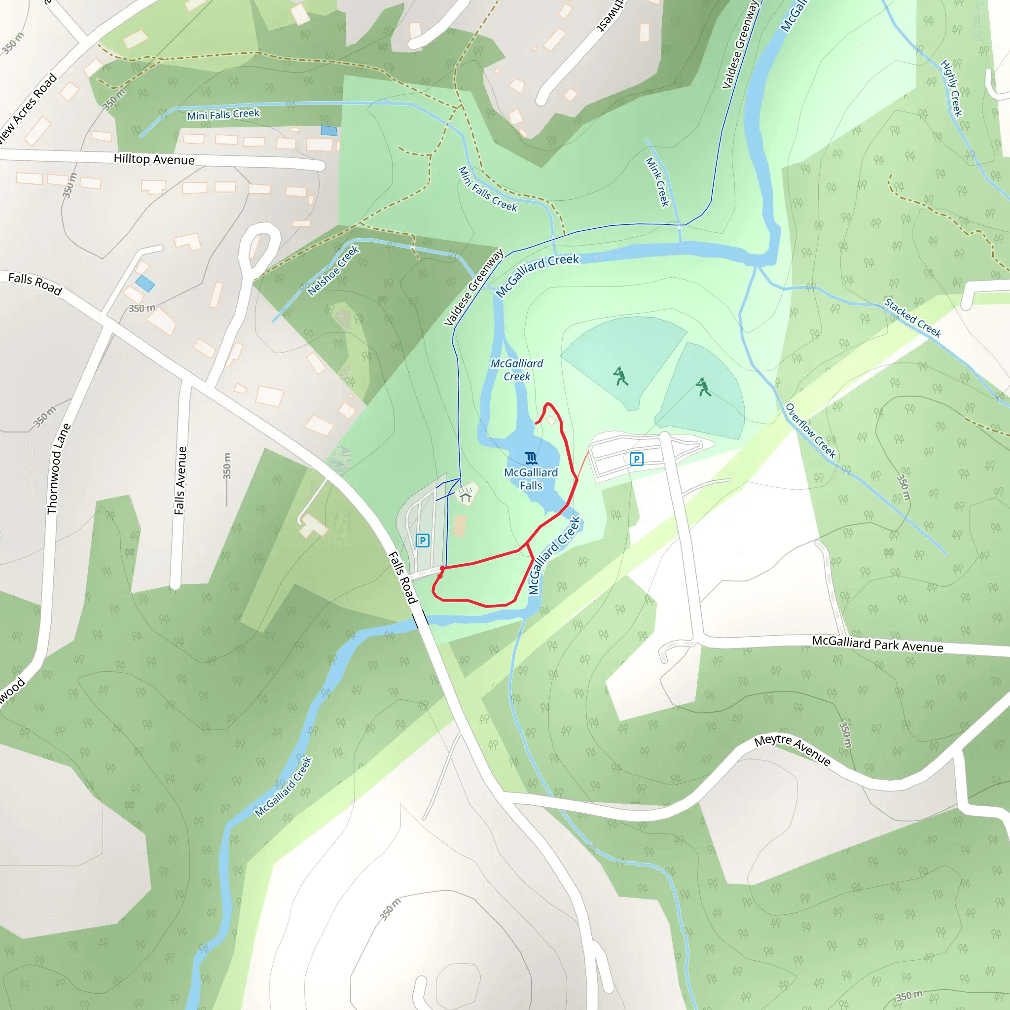 McGalliard Falls mobile static map