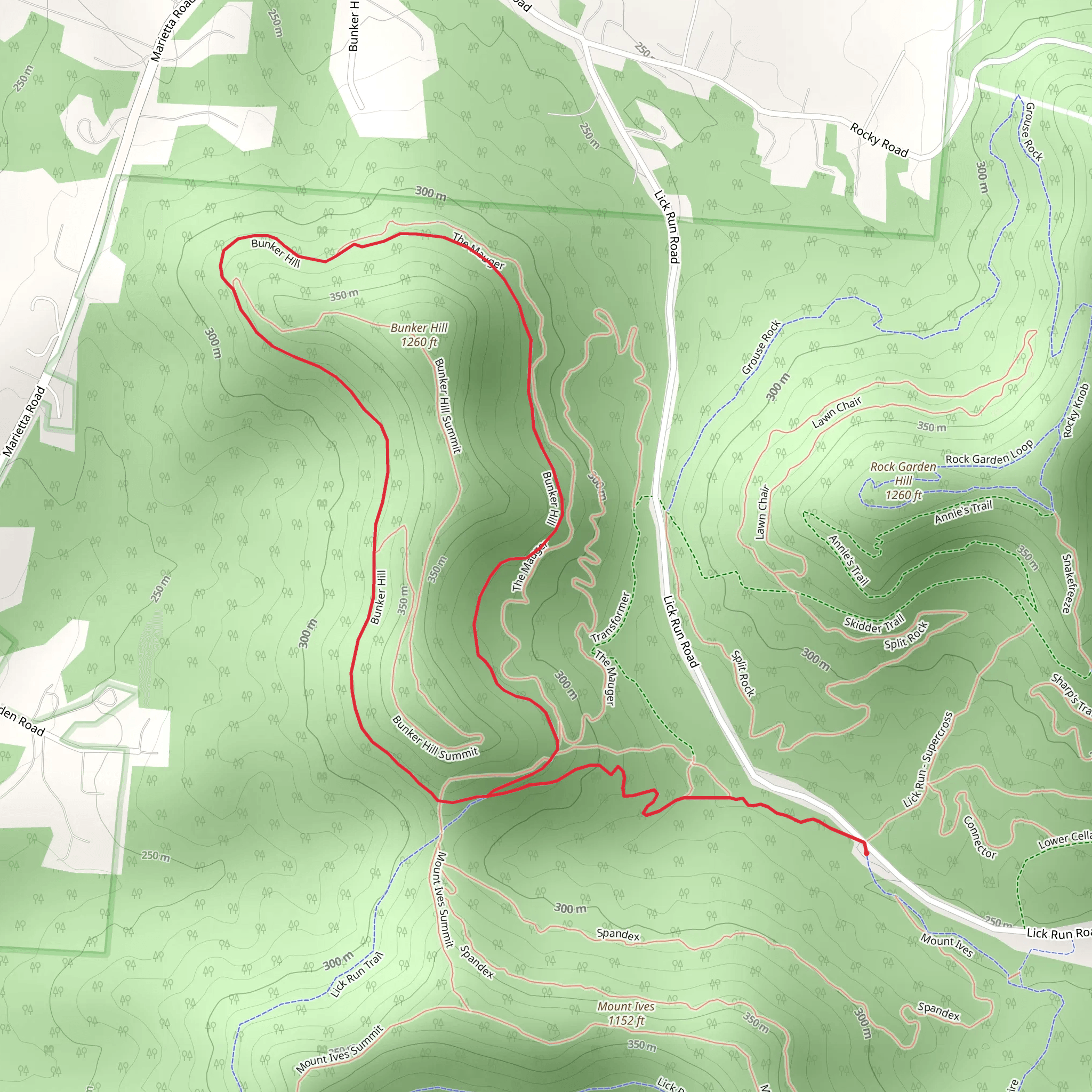 Bunker Hill Loop mobile static map