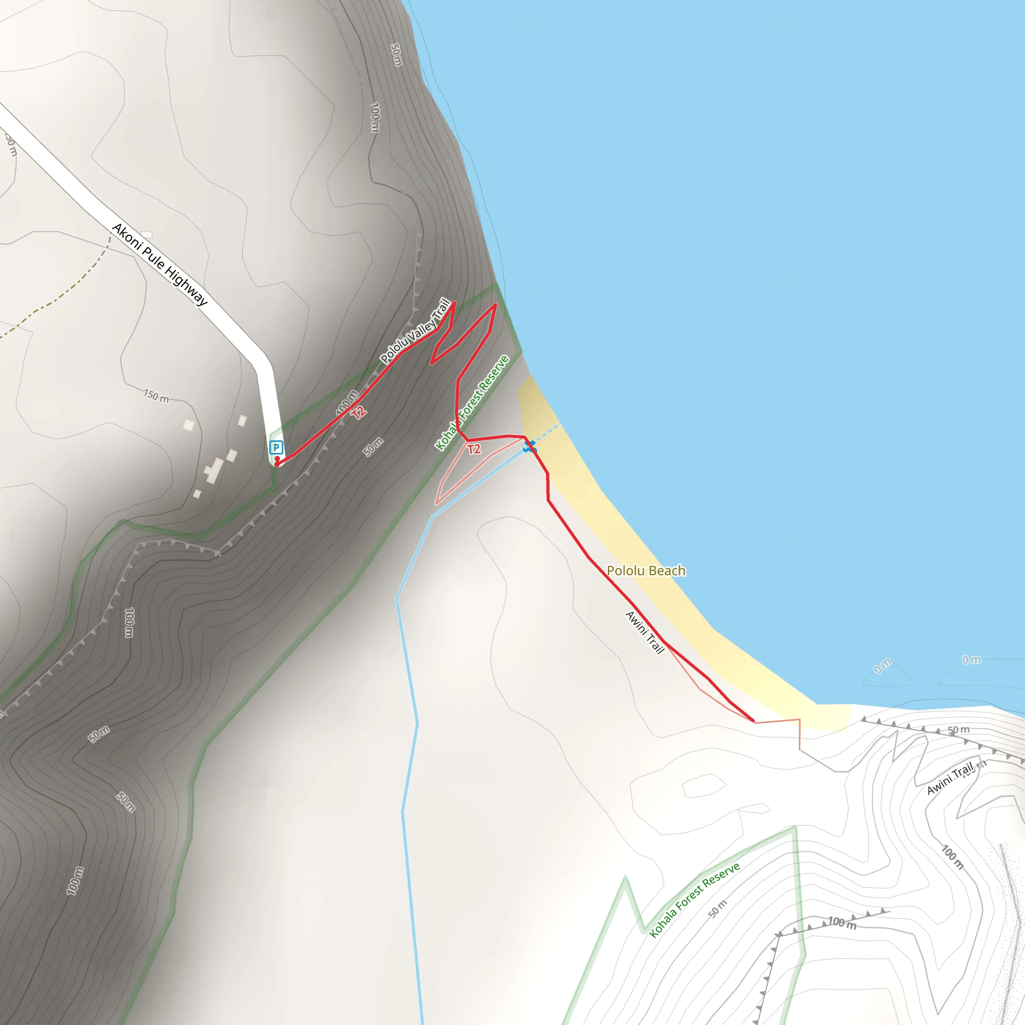 Awini Trail mobile static map