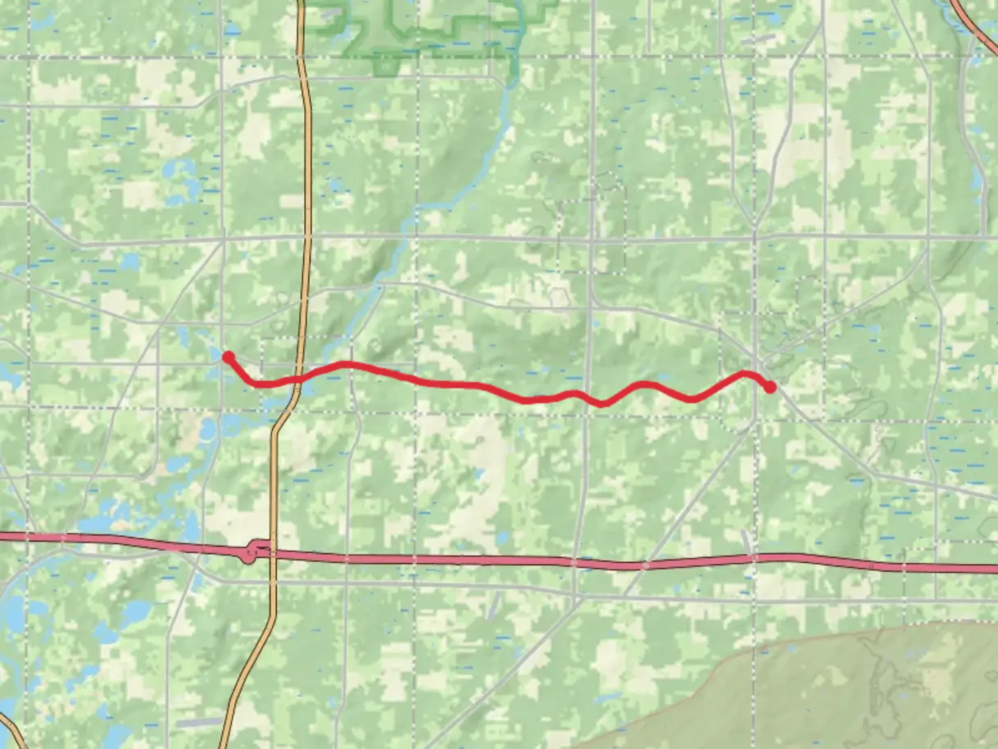An image depicting the trail Headwaters Trail and its surrounding area.