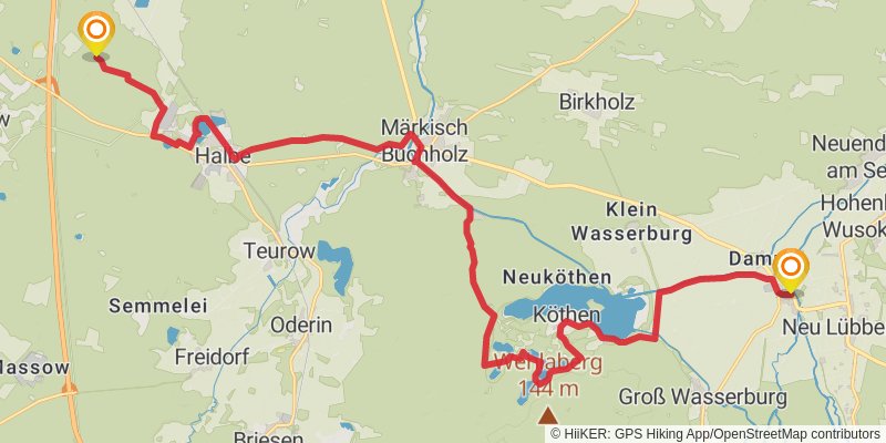 66-Seen-Wanderweg stage 15 Map