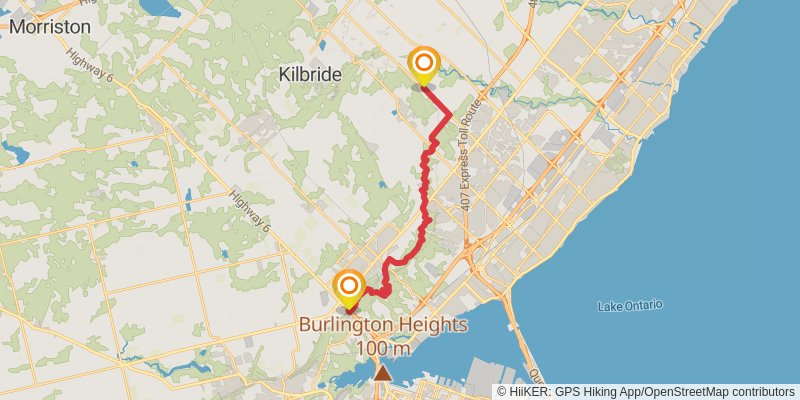 The Bruce Trail stage 9 Map