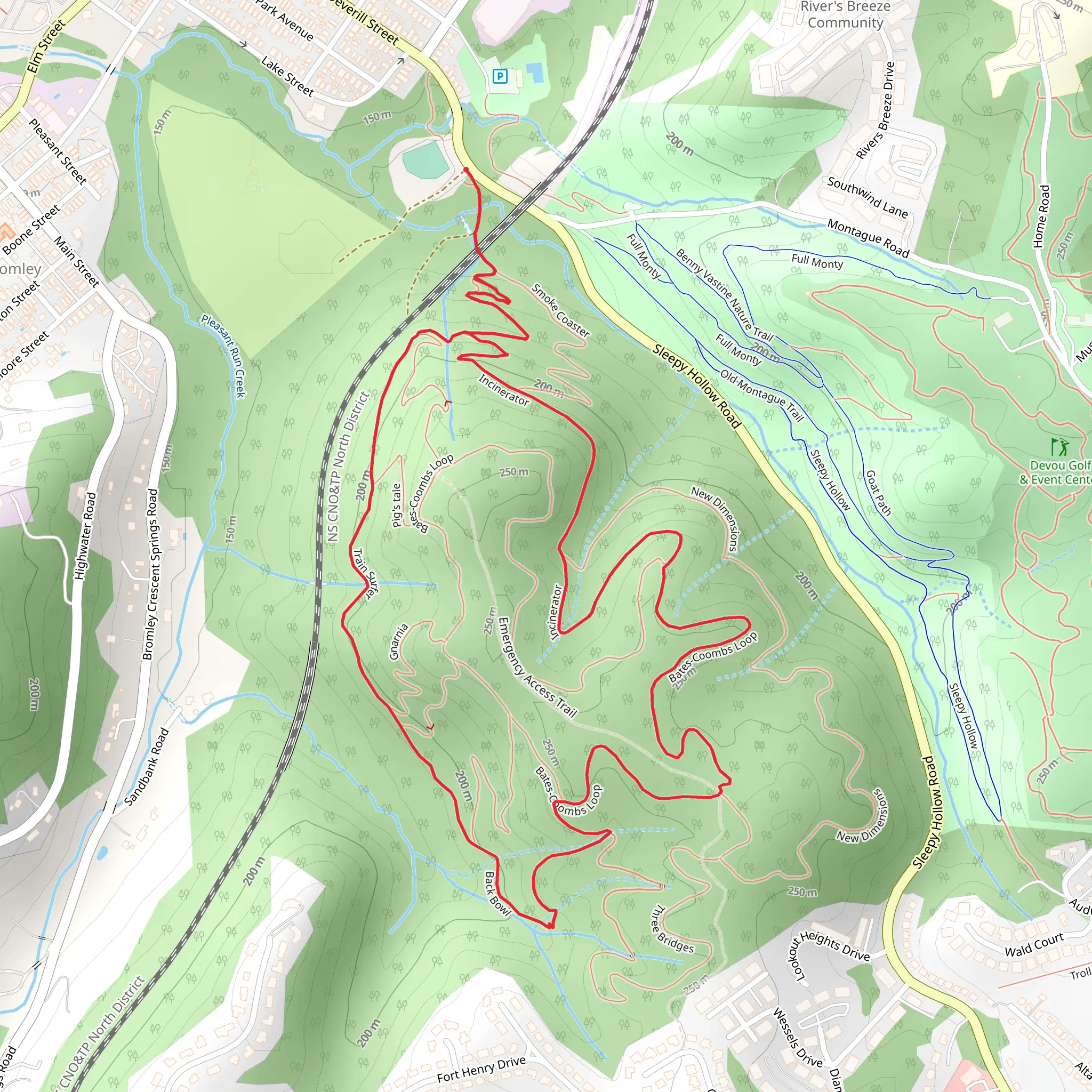 Incinerator and Train Surfer Loop mobile static map
