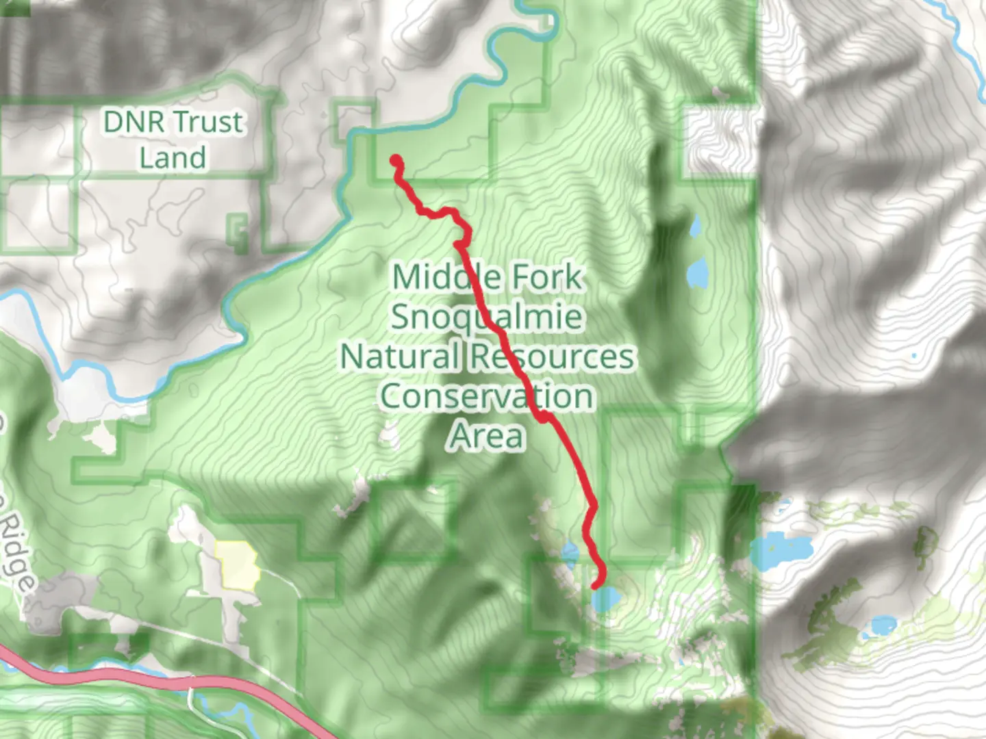 An image depicting the trail Upper Granite Lake via Granite Creek Trail and its surrounding area.